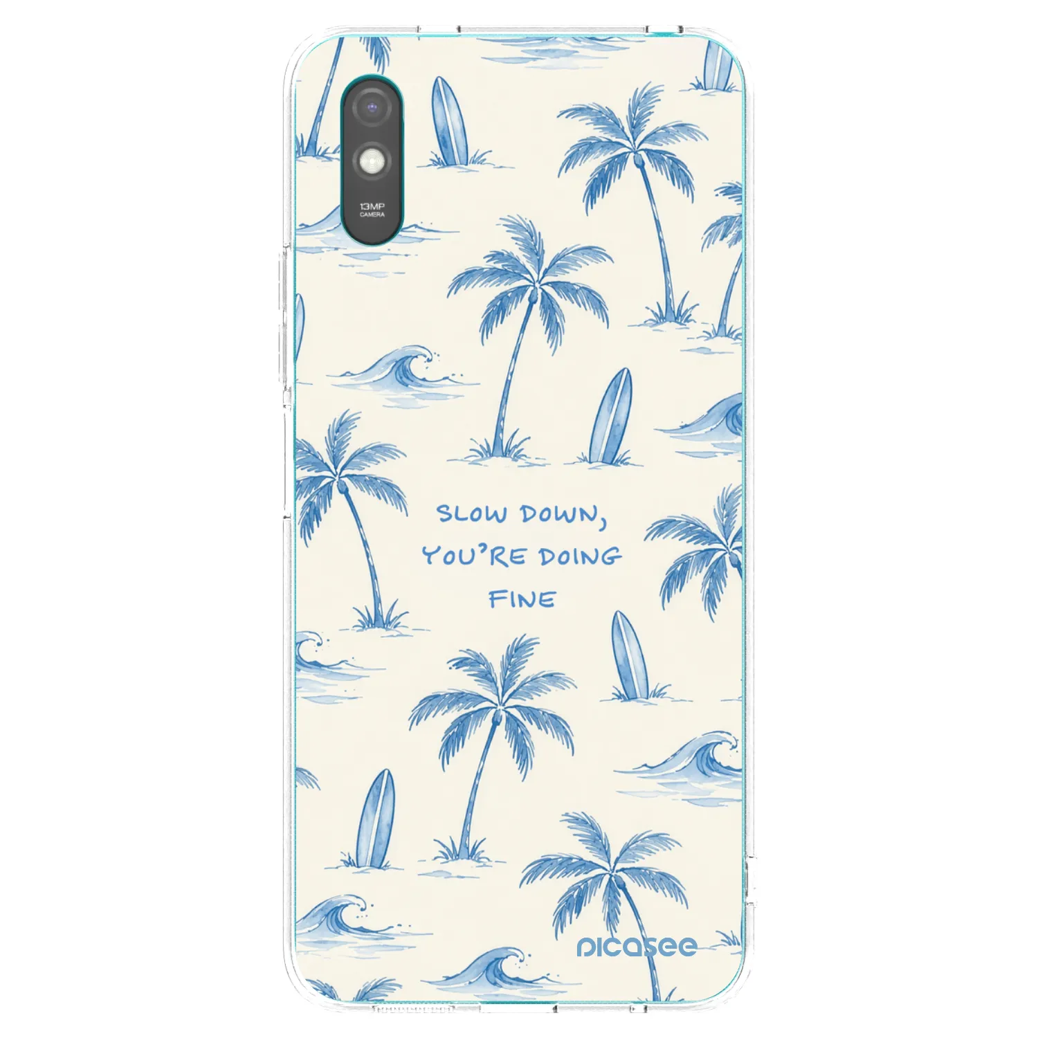 Picasee silikonový průhledný obal pro Xiaomi Redmi 9A - Slow Tide