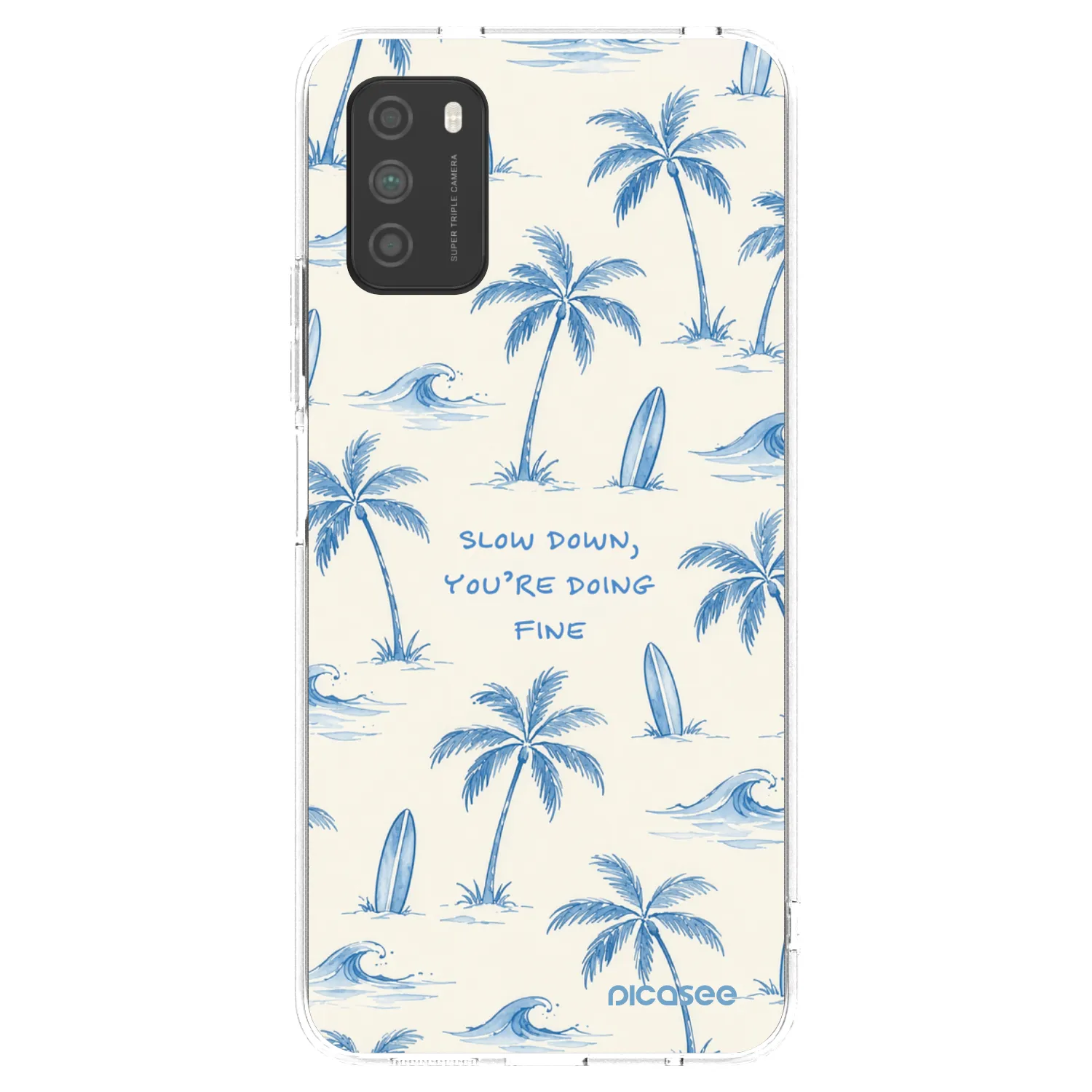 Picasee silikonový průhledný obal pro Xiaomi Poco M3 - Slow Tide