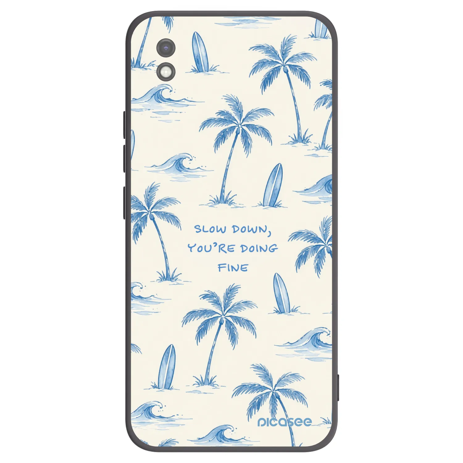 Picasee silikonový černý obal pro Xiaomi Redmi 9AT - Slow Tide