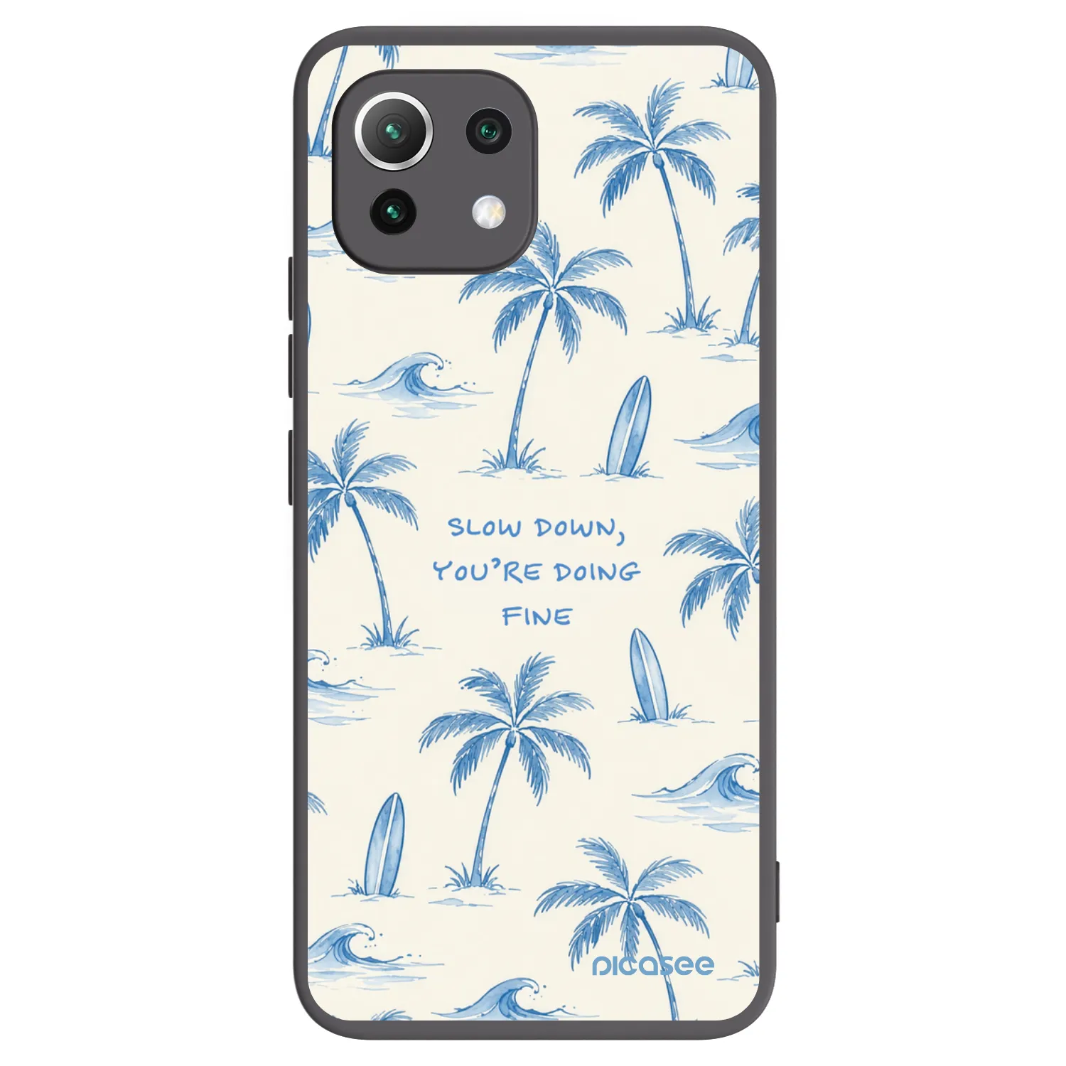 Picasee silikonový černý obal pro Xiaomi Mi 11 Lite - Slow Tide