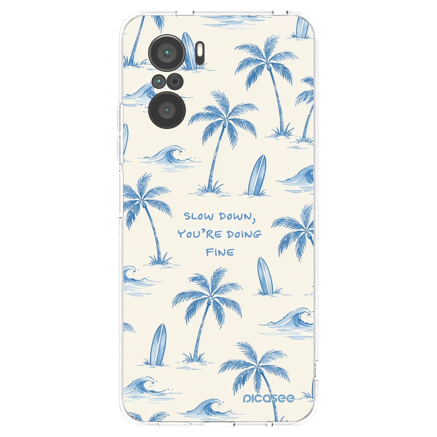 Picasee silikonový průhledný obal pro Xiaomi Poco F3 - Slow Tide