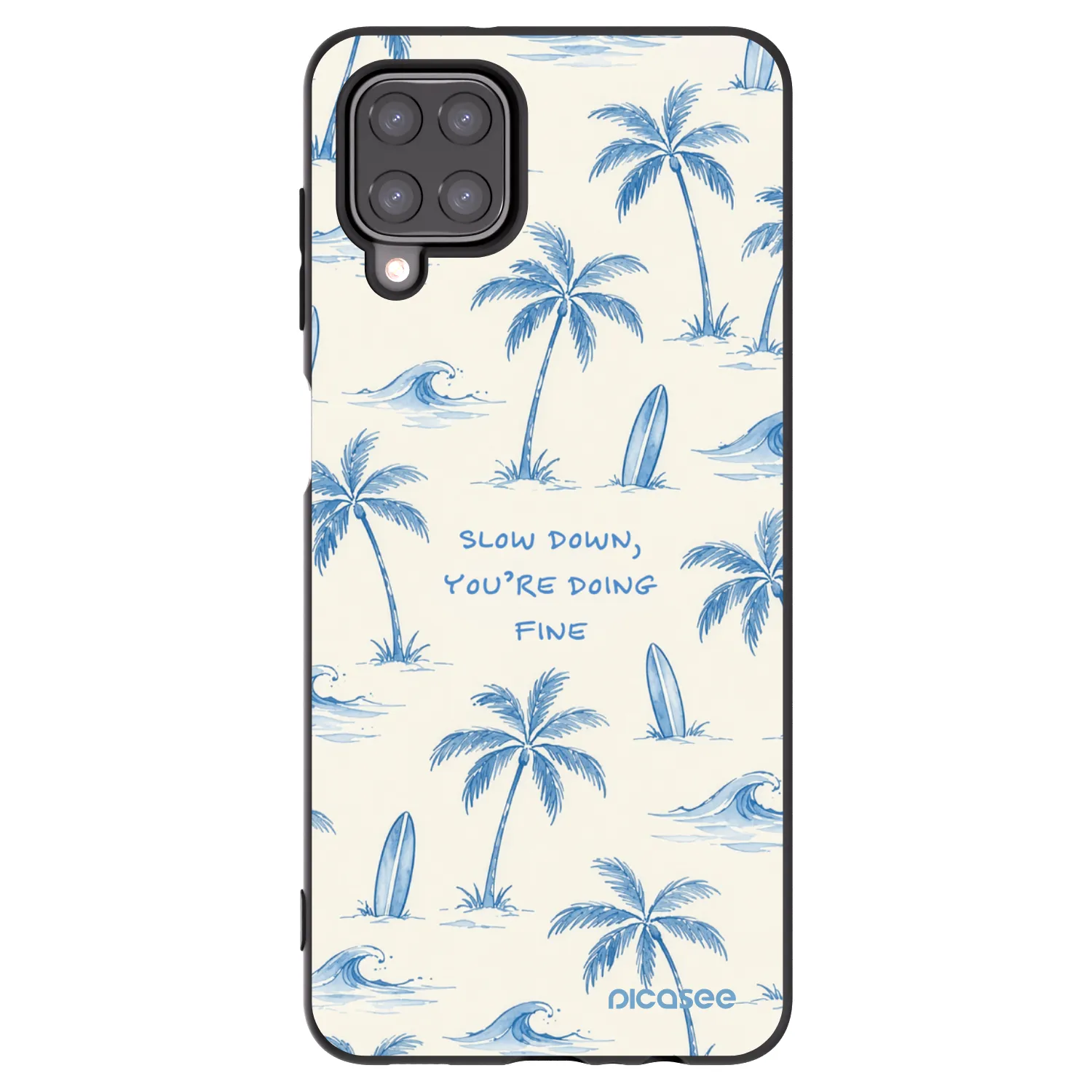 Picasee silikonový černý obal pro Samsung Galaxy M12 M127F - Slow Tide