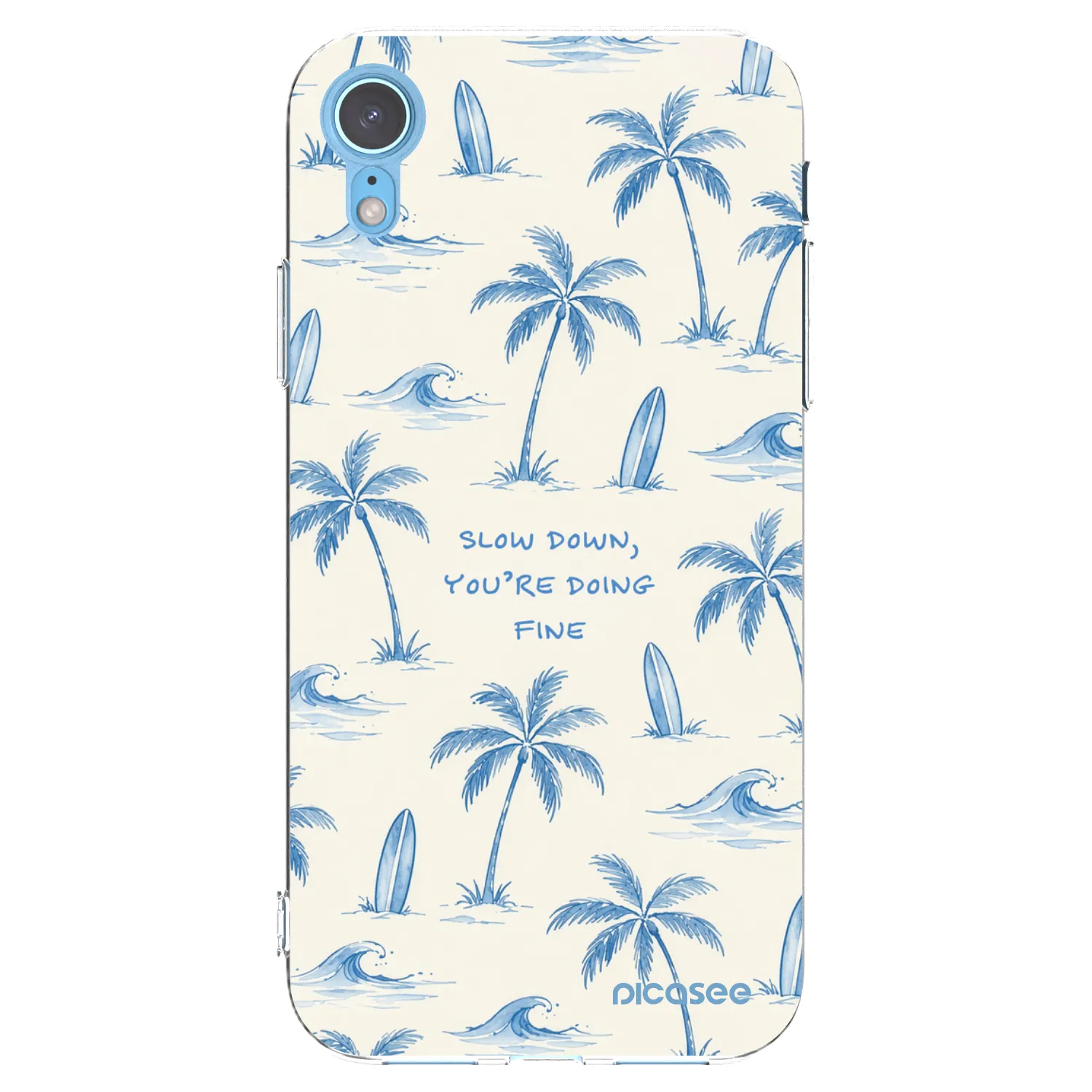 Picasee silikonový průhledný obal pro Apple iPhone XR - Slow Tide
