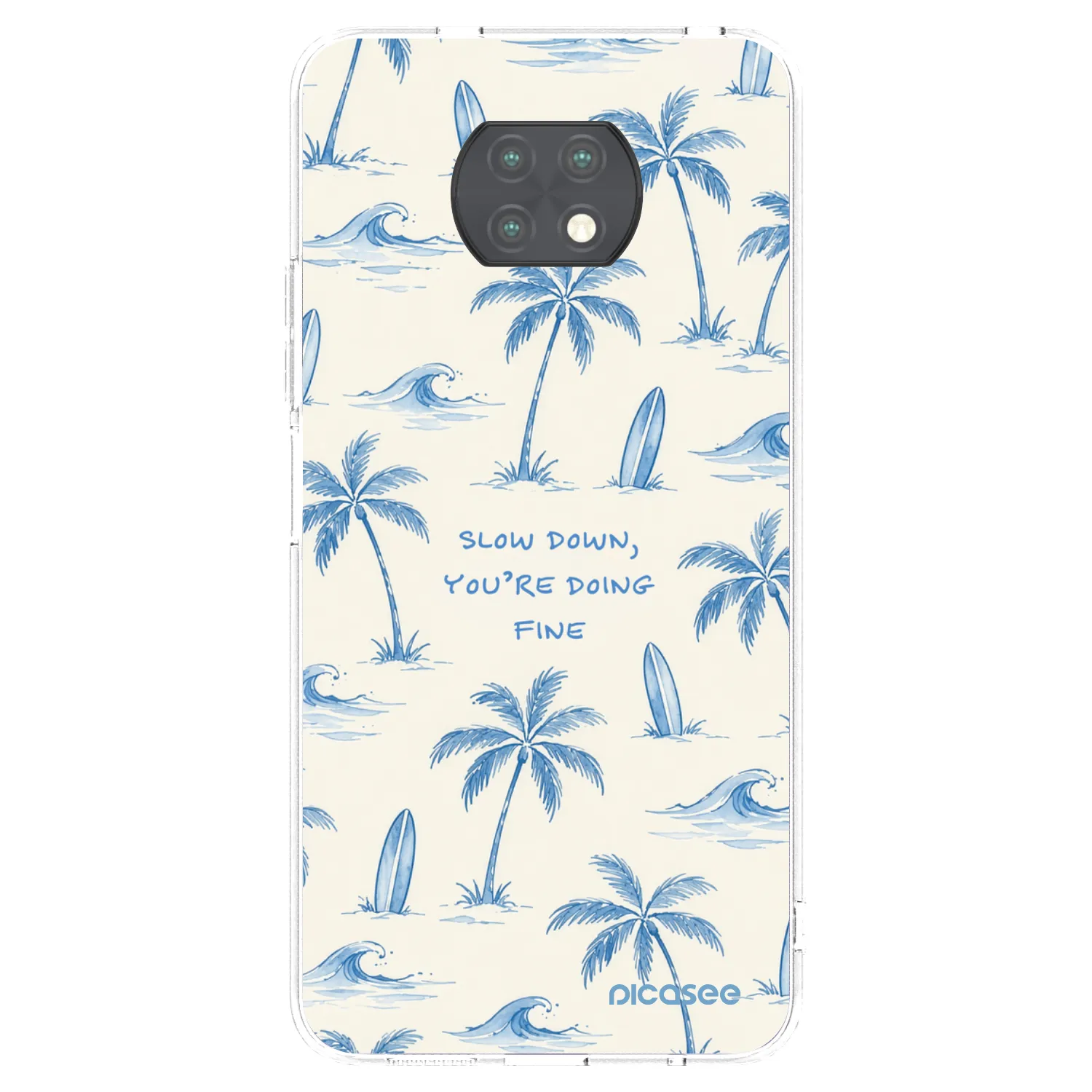 Picasee silikonový průhledný obal pro Xiaomi Redmi Note 9T - Slow Tide