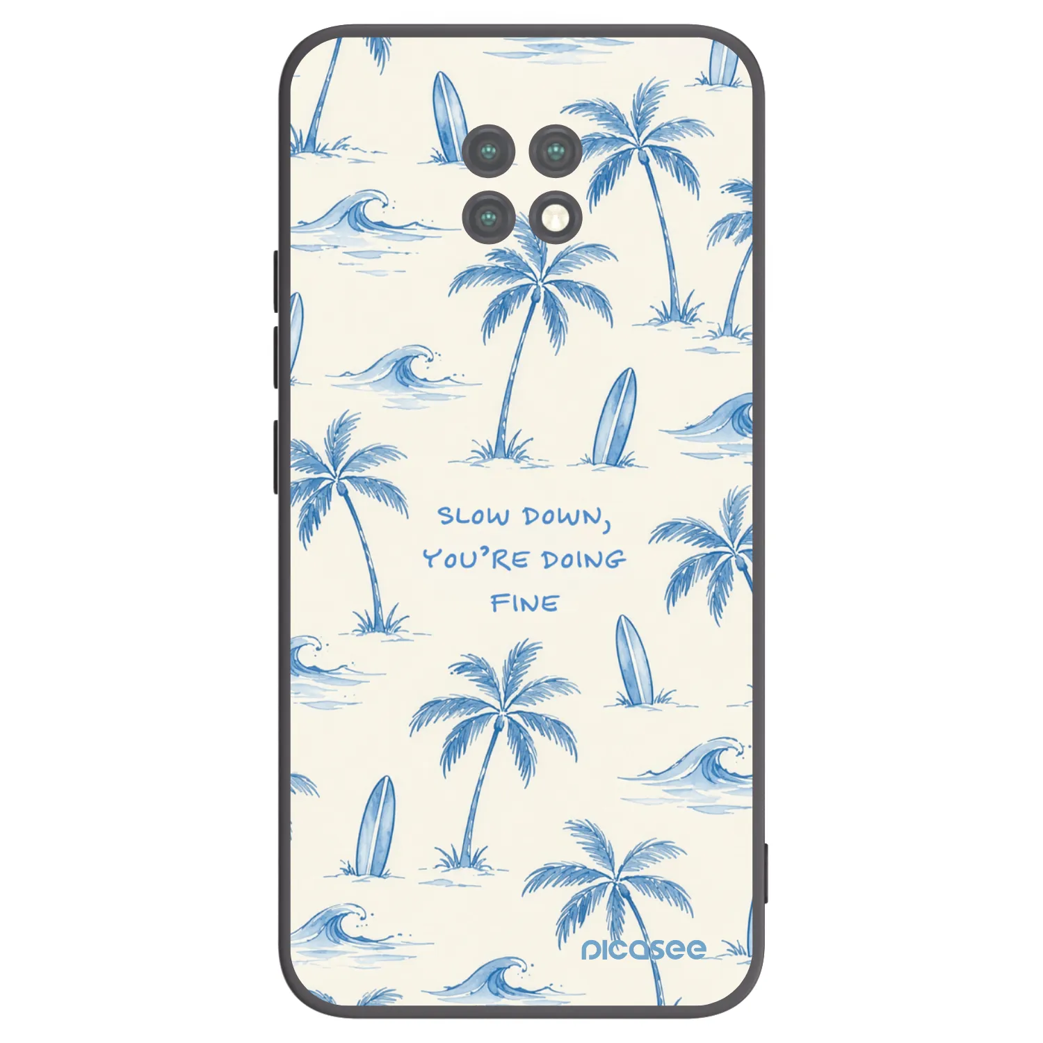 Picasee silikonový černý obal pro Xiaomi Redmi Note 9T - Slow Tide
