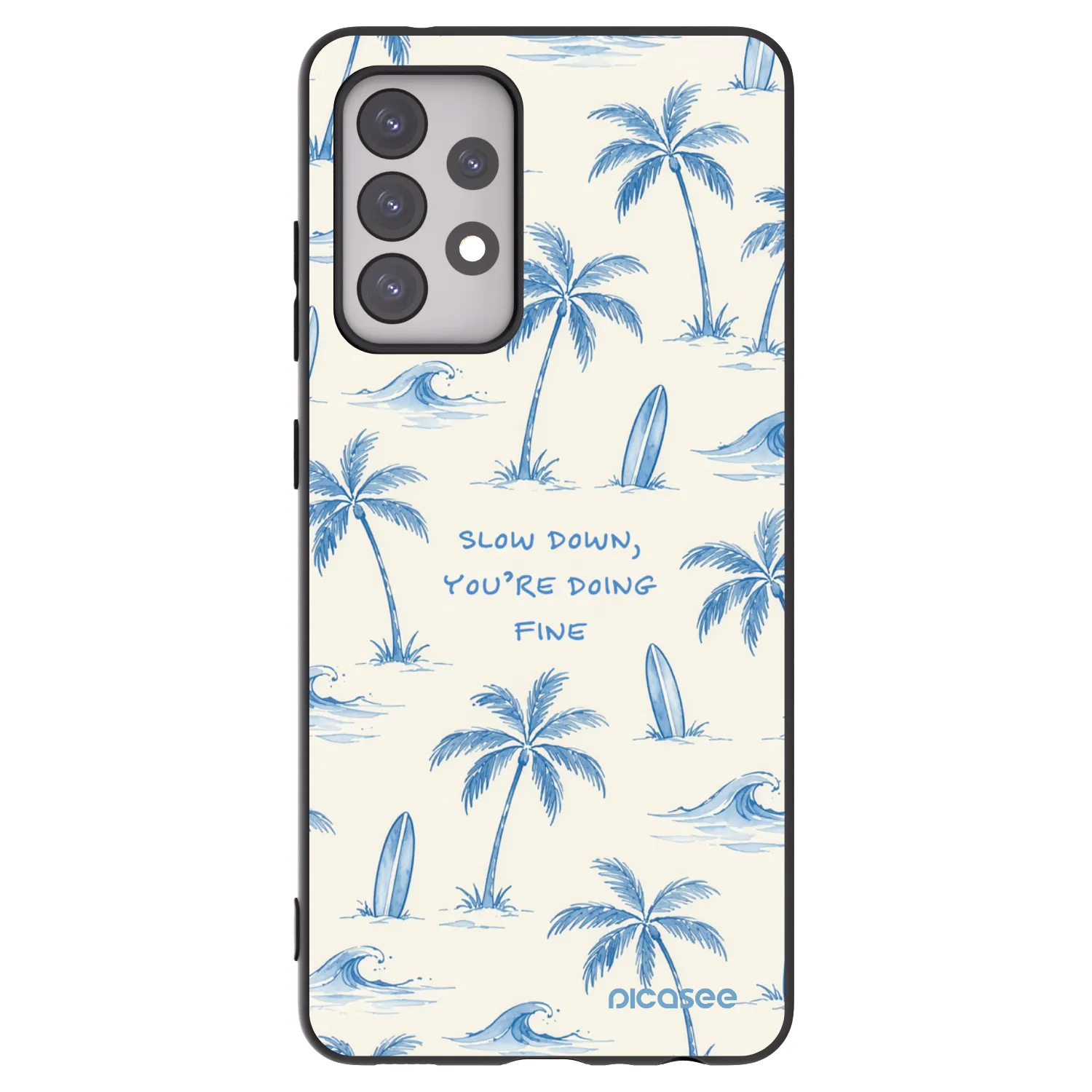 Picasee silikonový černý obal pro Samsung Galaxy A52s 5G A528B - Slow Tide