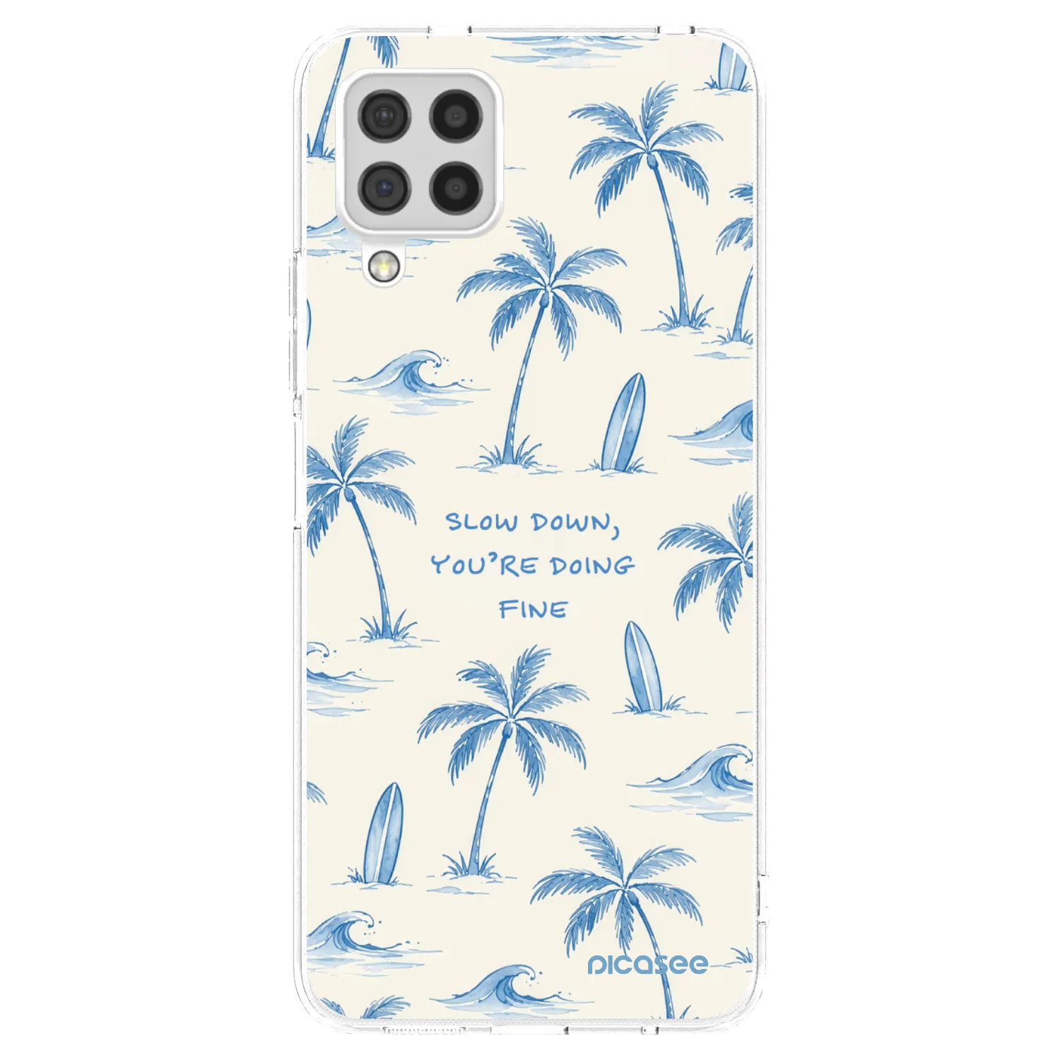 Picasee silikonový průhledný obal pro Samsung Galaxy A22 A225F 4G - Slow Tide