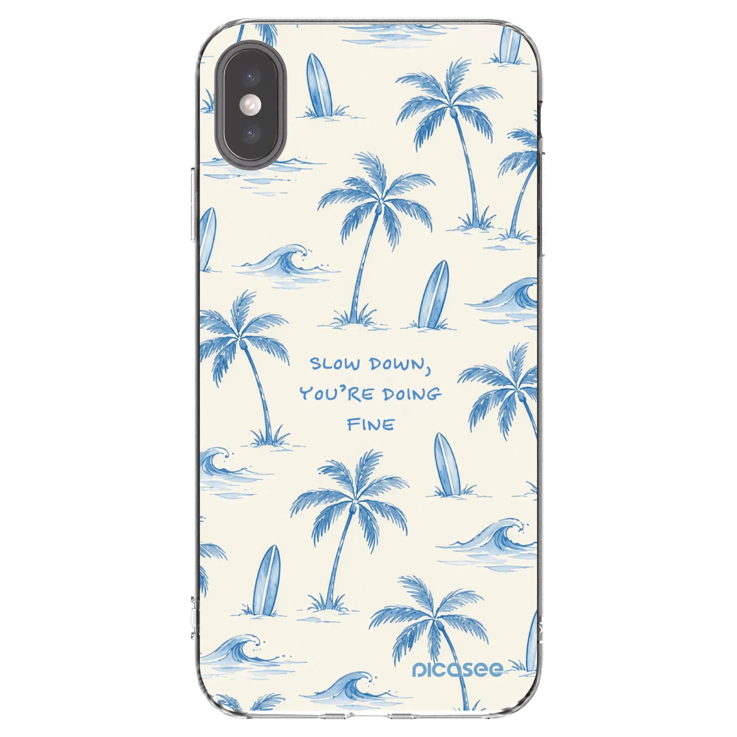 Picasee silikonový průhledný obal pro Apple iPhone XS Max - Slow Tide