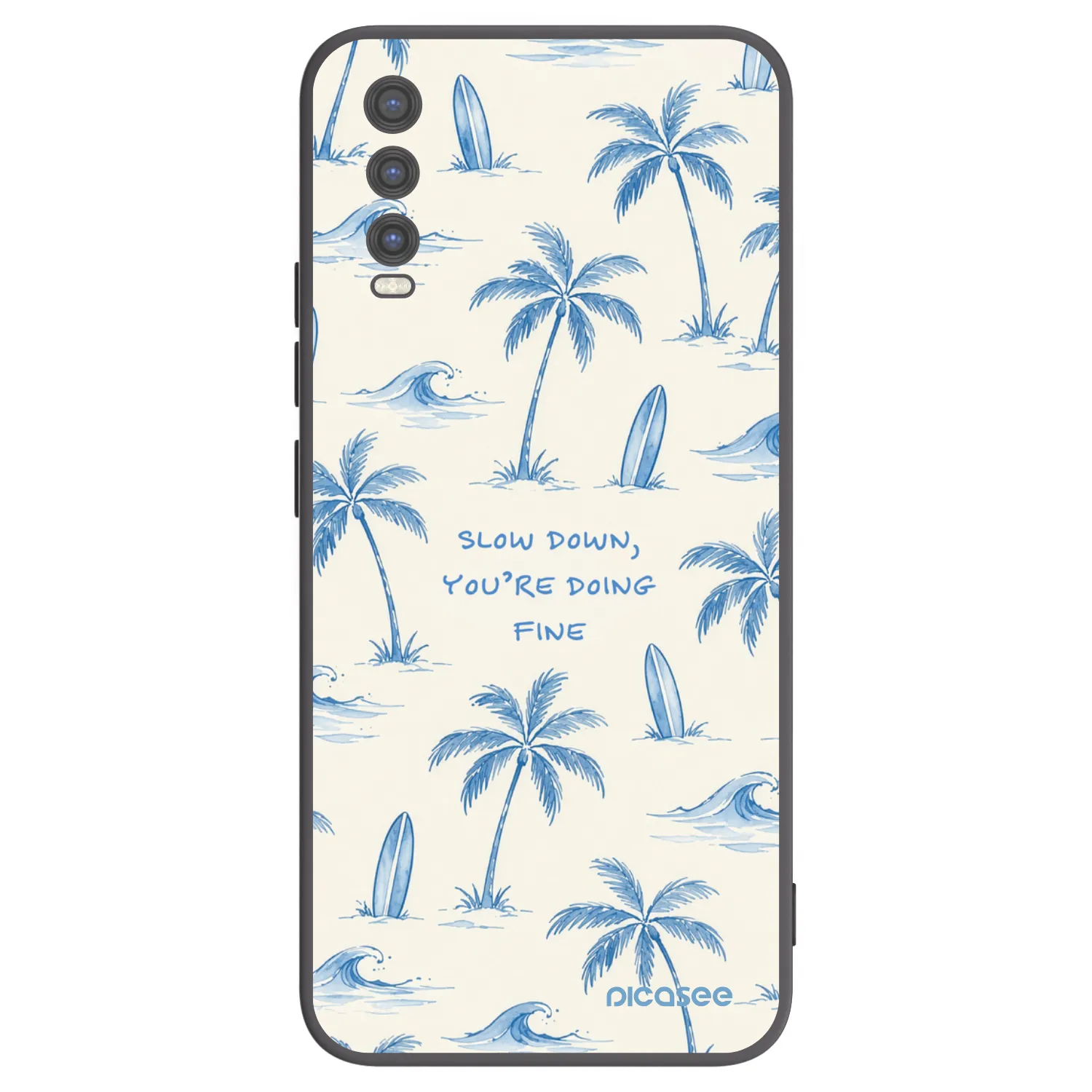 Picasee silikonový černý obal pro Vivo Y20s - Slow Tide