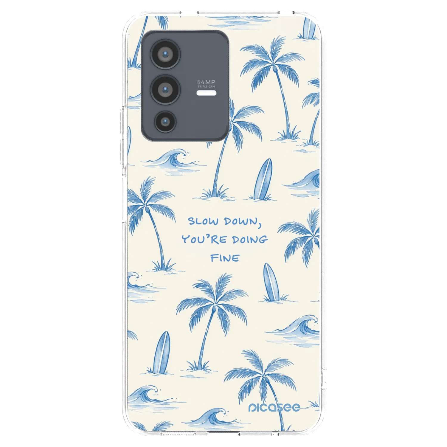 Picasee silikonový průhledný obal pro Vivo V23 5G - Slow Tide