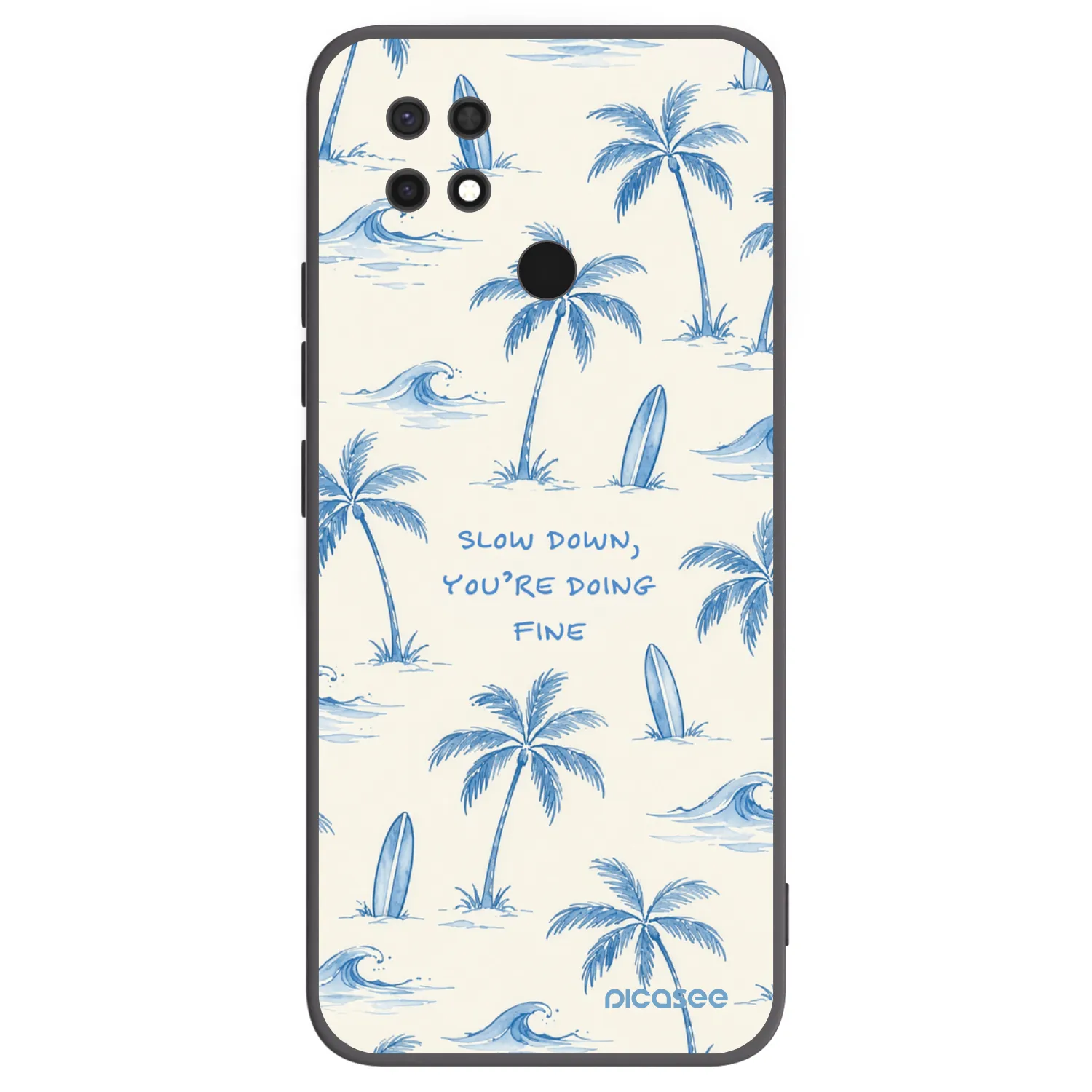 Picasee silikonový černý obal pro Xiaomi Redmi 10C - Slow Tide