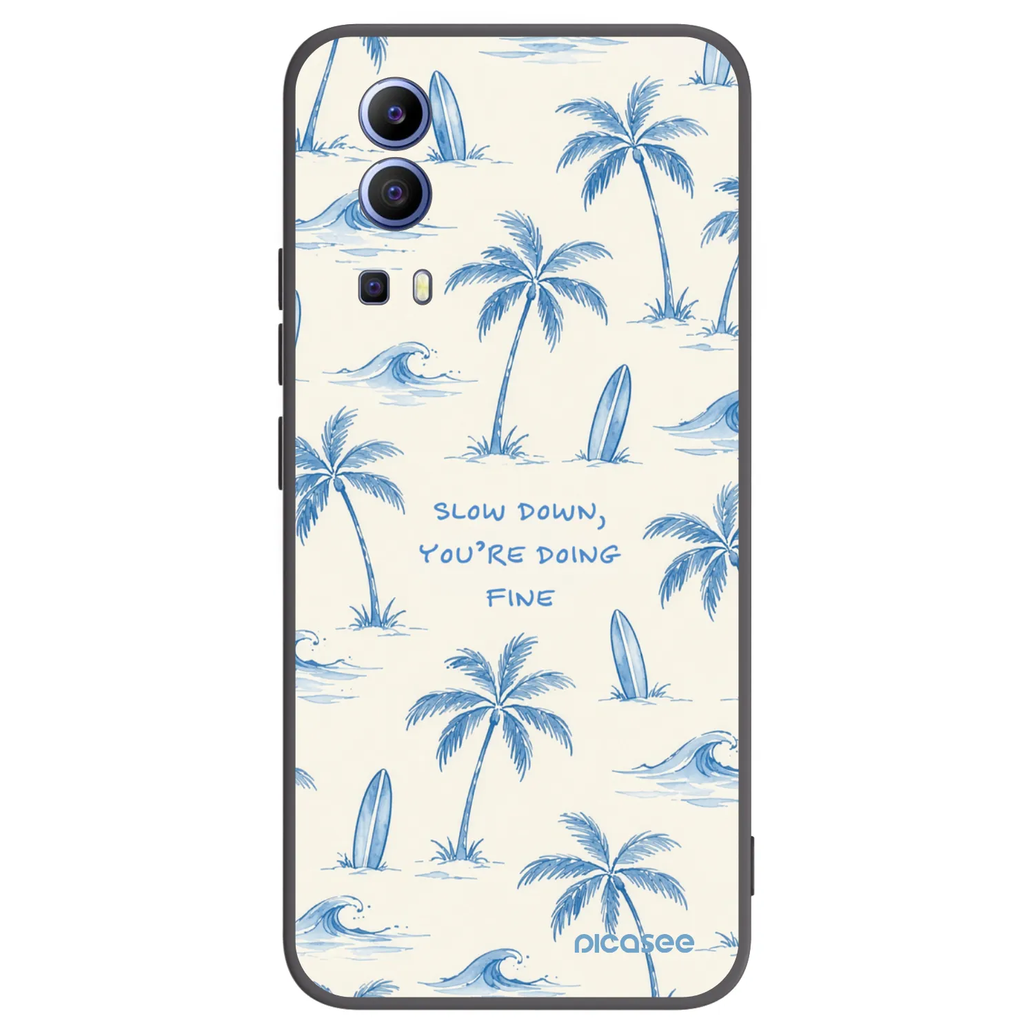 Picasee silikonový černý obal pro Vivo Y52 5G - Slow Tide