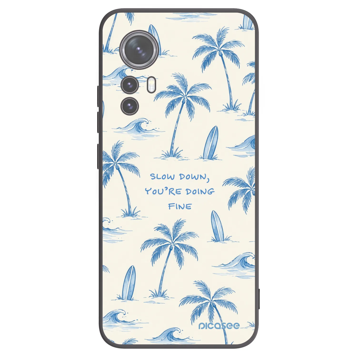Picasee silikonový černý obal pro Xiaomi 12X - Slow Tide