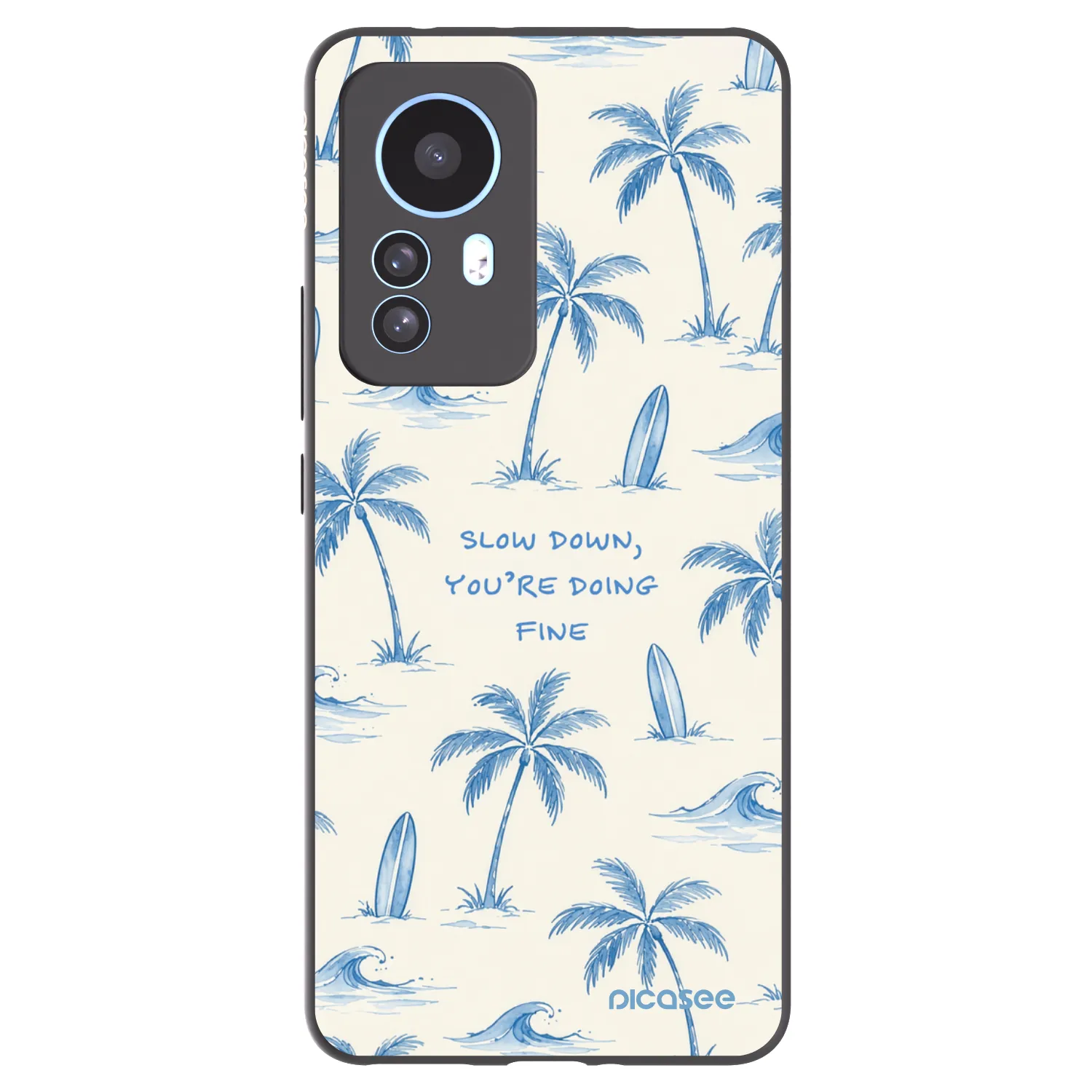 Picasee silikonový černý obal pro Xiaomi 12T Pro - Slow Tide