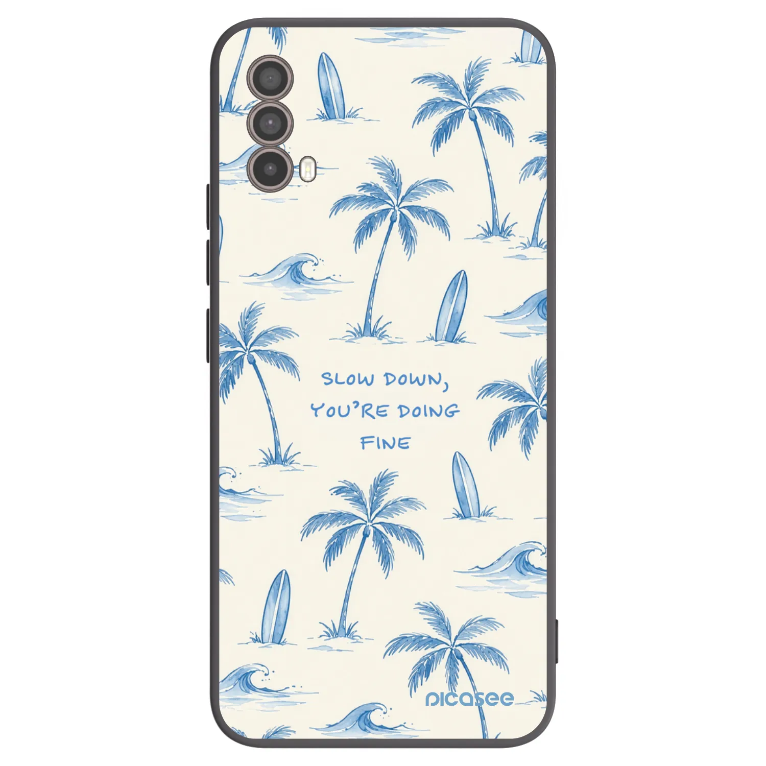 Picasee silikonový černý obal pro Motorola Moto E40 - Slow Tide