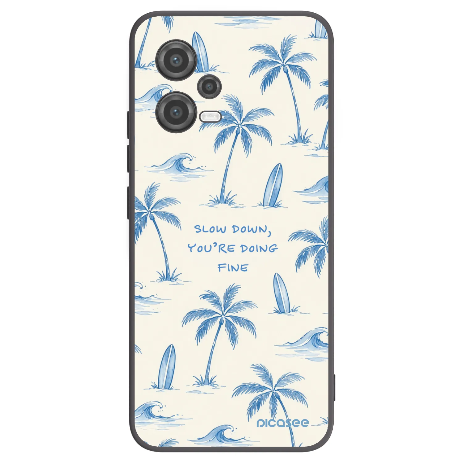 Picasee silikonový černý obal pro Xiaomi Poco X5 - Slow Tide