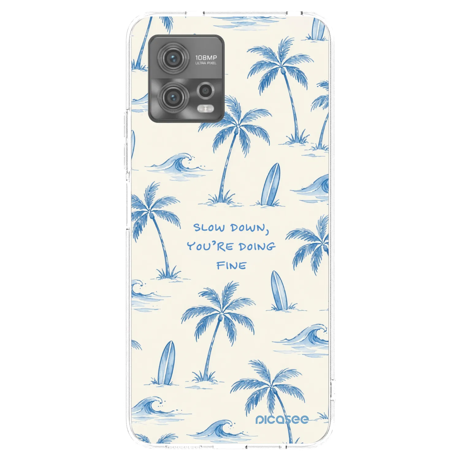 Picasee silikonový průhledný obal pro Motorola Moto G72 - Slow Tide