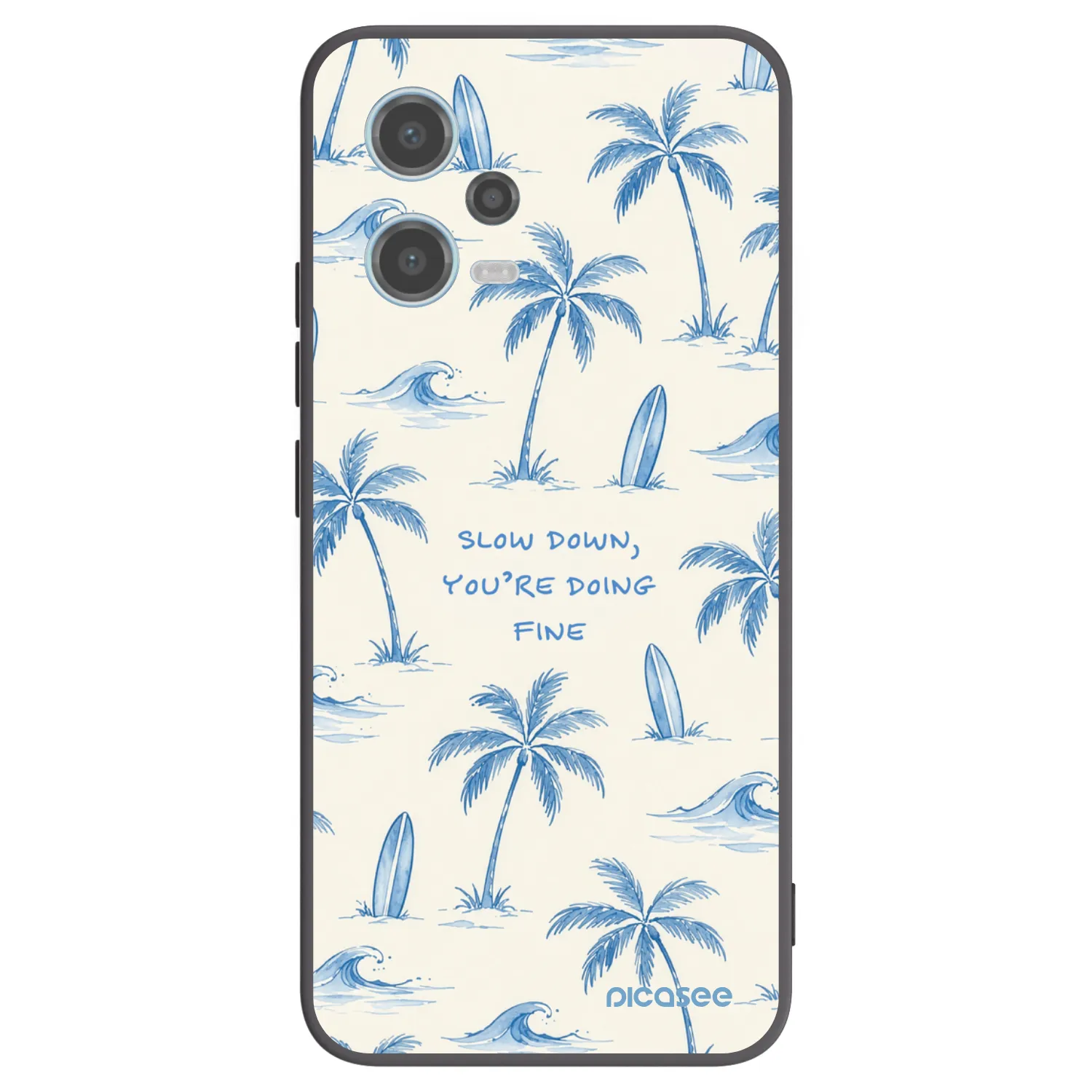 Picasee silikonový černý obal pro Xiaomi Redmi Note 12 5G - Slow Tide