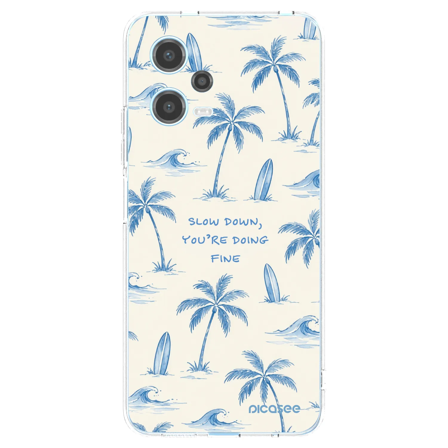 Picasee silikonový průhledný obal pro Xiaomi Redmi Note 12 5G - Slow Tide