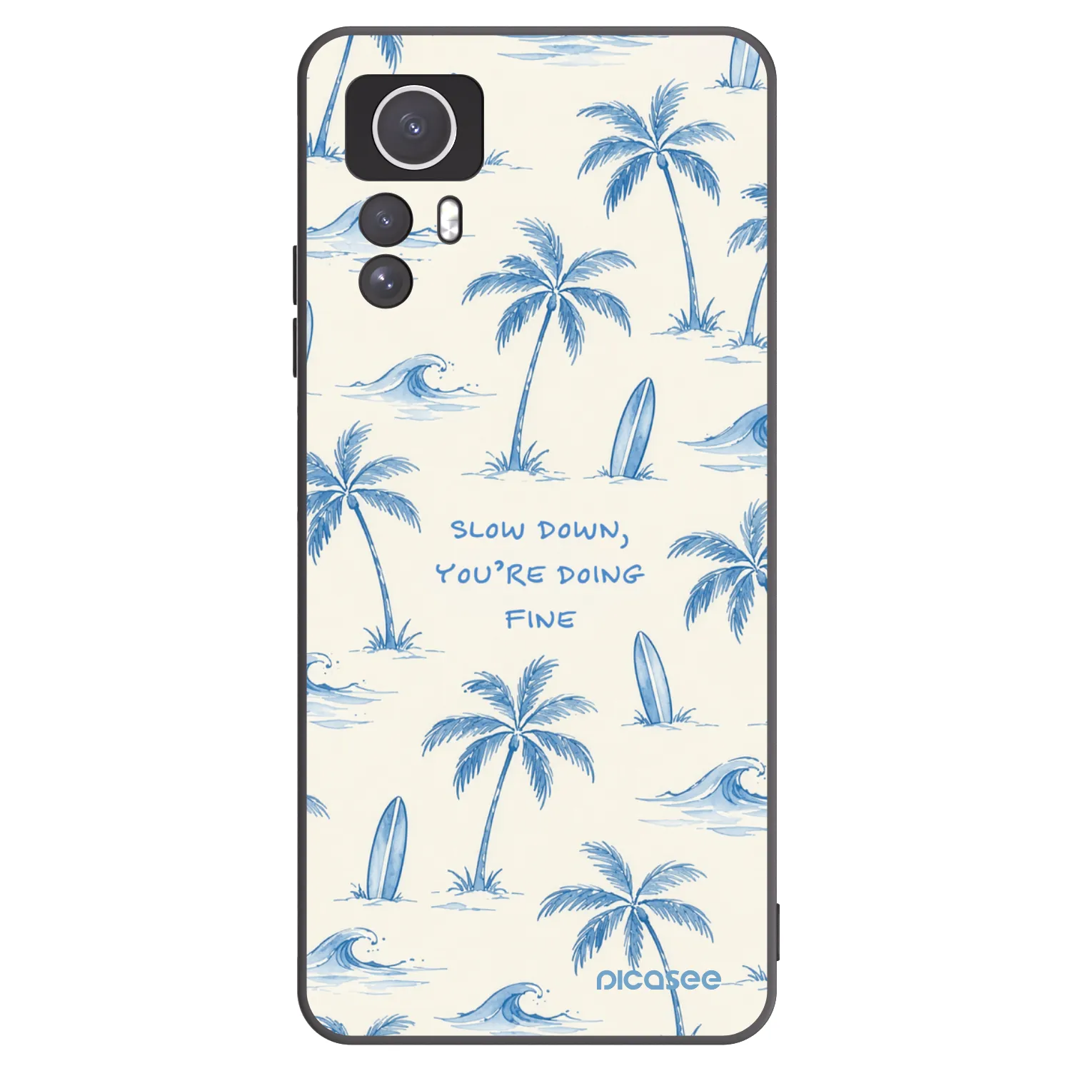 Picasee silikonový černý obal pro Xiaomi Redmi Note 12S - Slow Tide