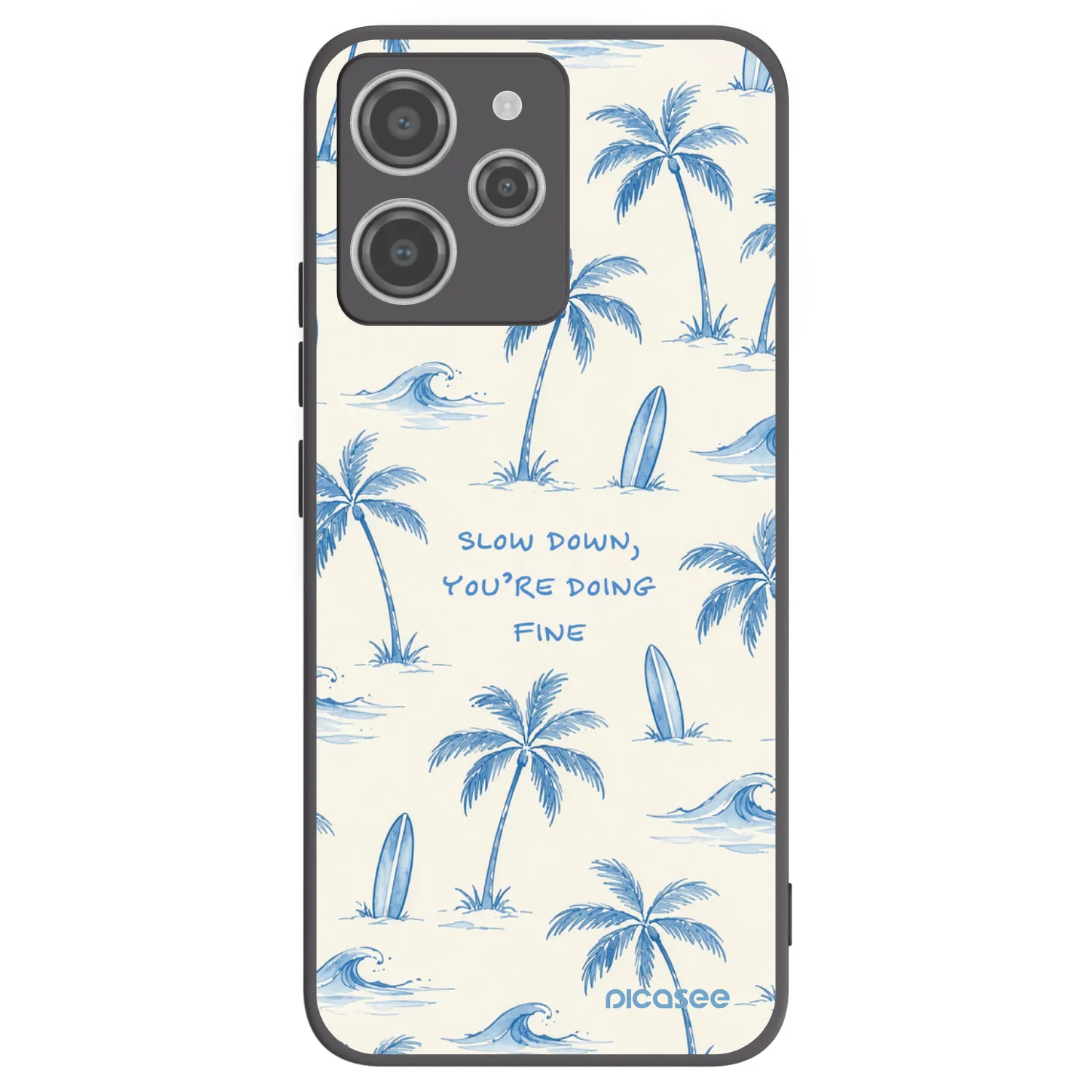 Picasee silikonový černý obal pro Xiaomi Redmi 12 4G - Slow Tide