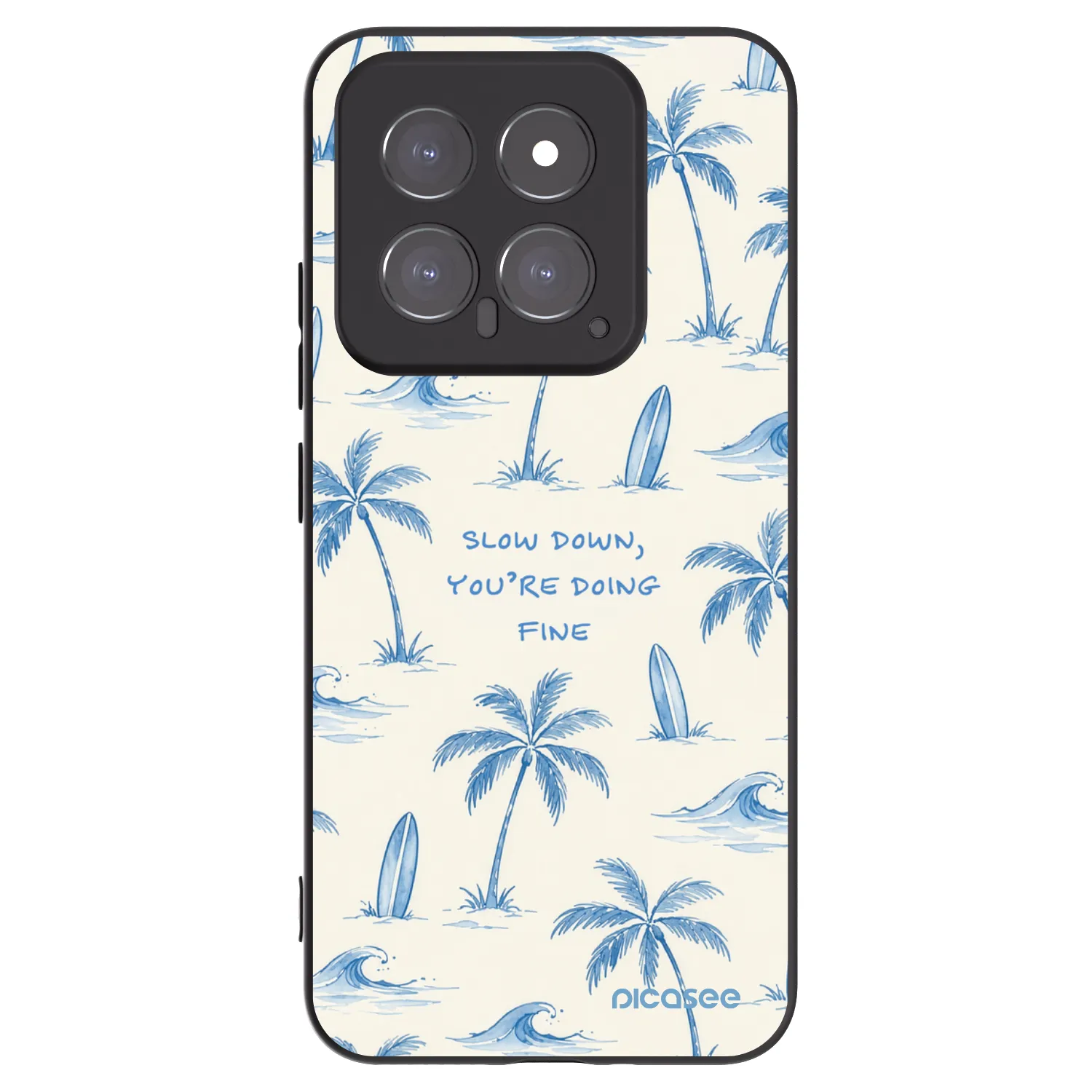 Picasee silikonový černý obal pro Xiaomi 14 - Slow Tide
