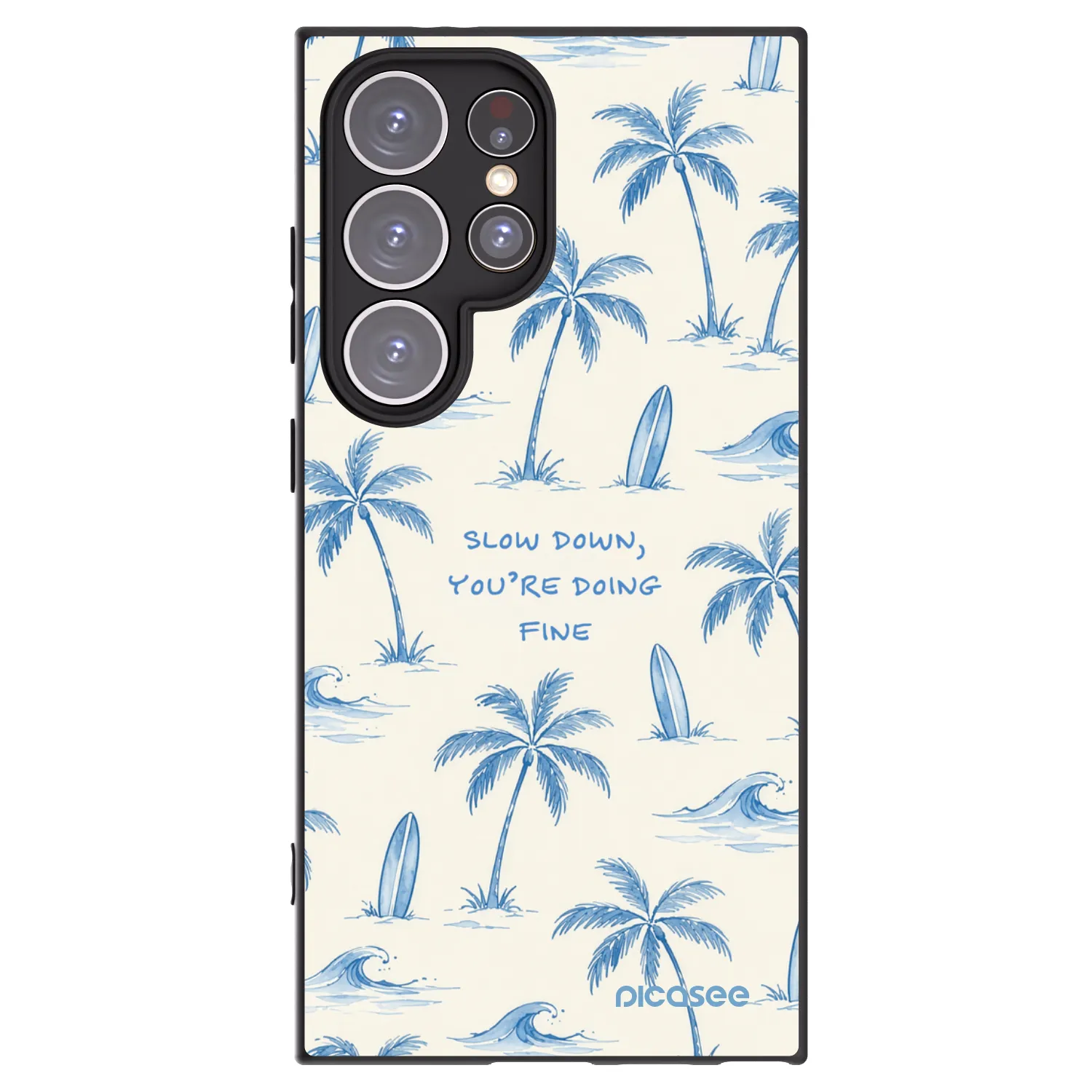 Picasee silikonový černý obal pro Samsung Galaxy S24 Ultra S928B 5G - Slow Tide