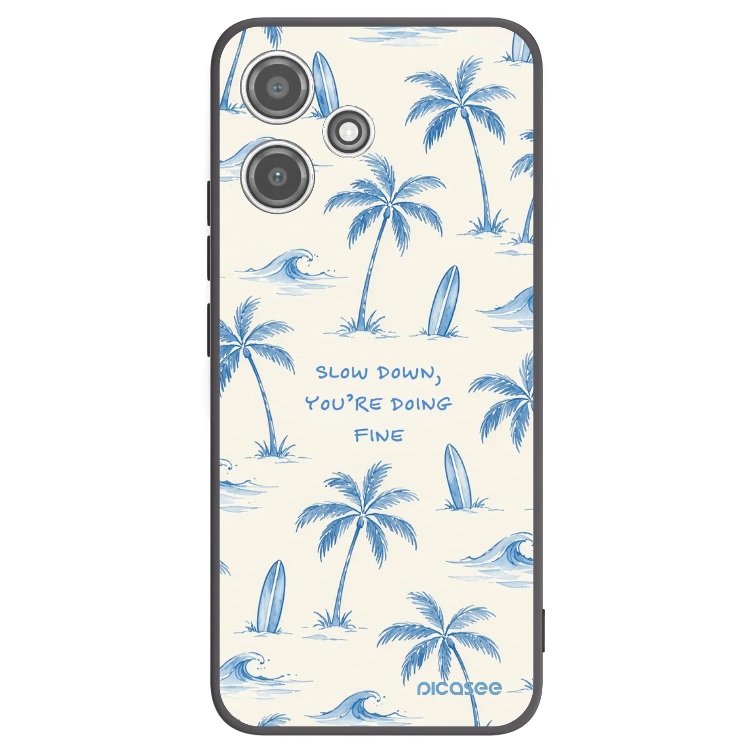 Picasee silikonový černý obal pro Xiaomi Redmi 12 5G - Slow Tide