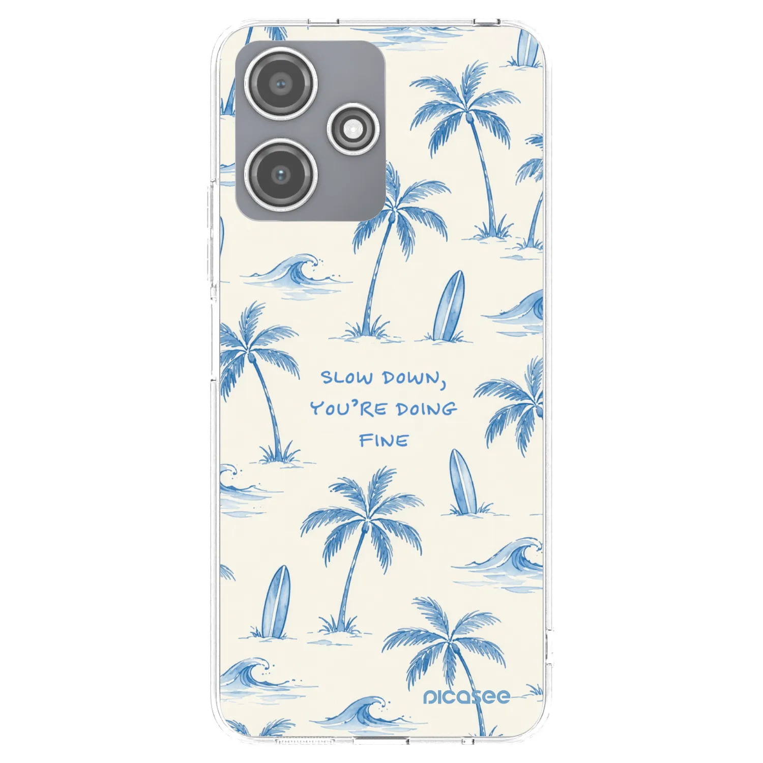 Picasee silikonový průhledný obal pro Xiaomi Redmi 12 5G - Slow Tide