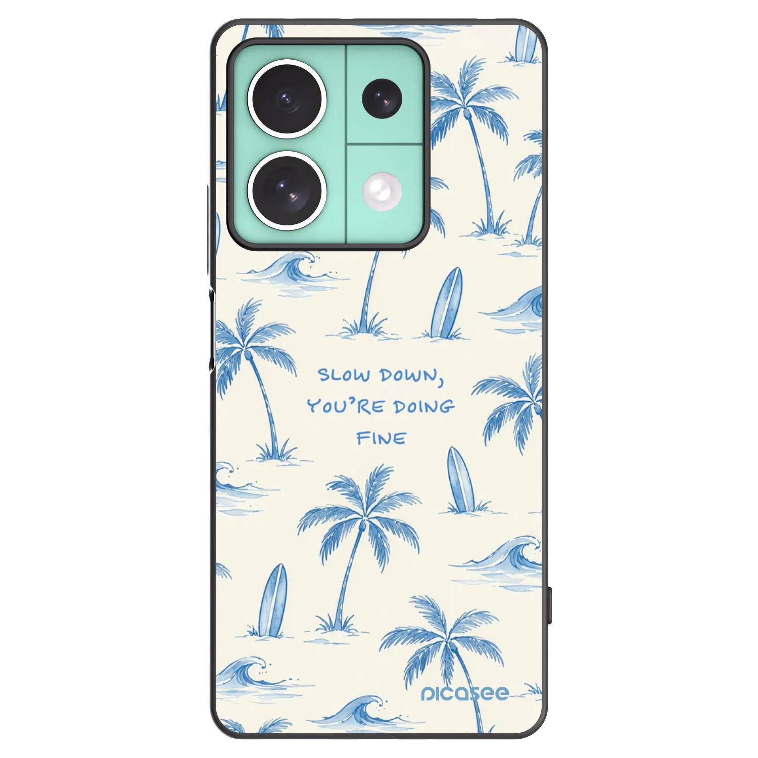 Picasee silikonový černý obal pro Xiaomi Redmi Note 13 5G - Slow Tide