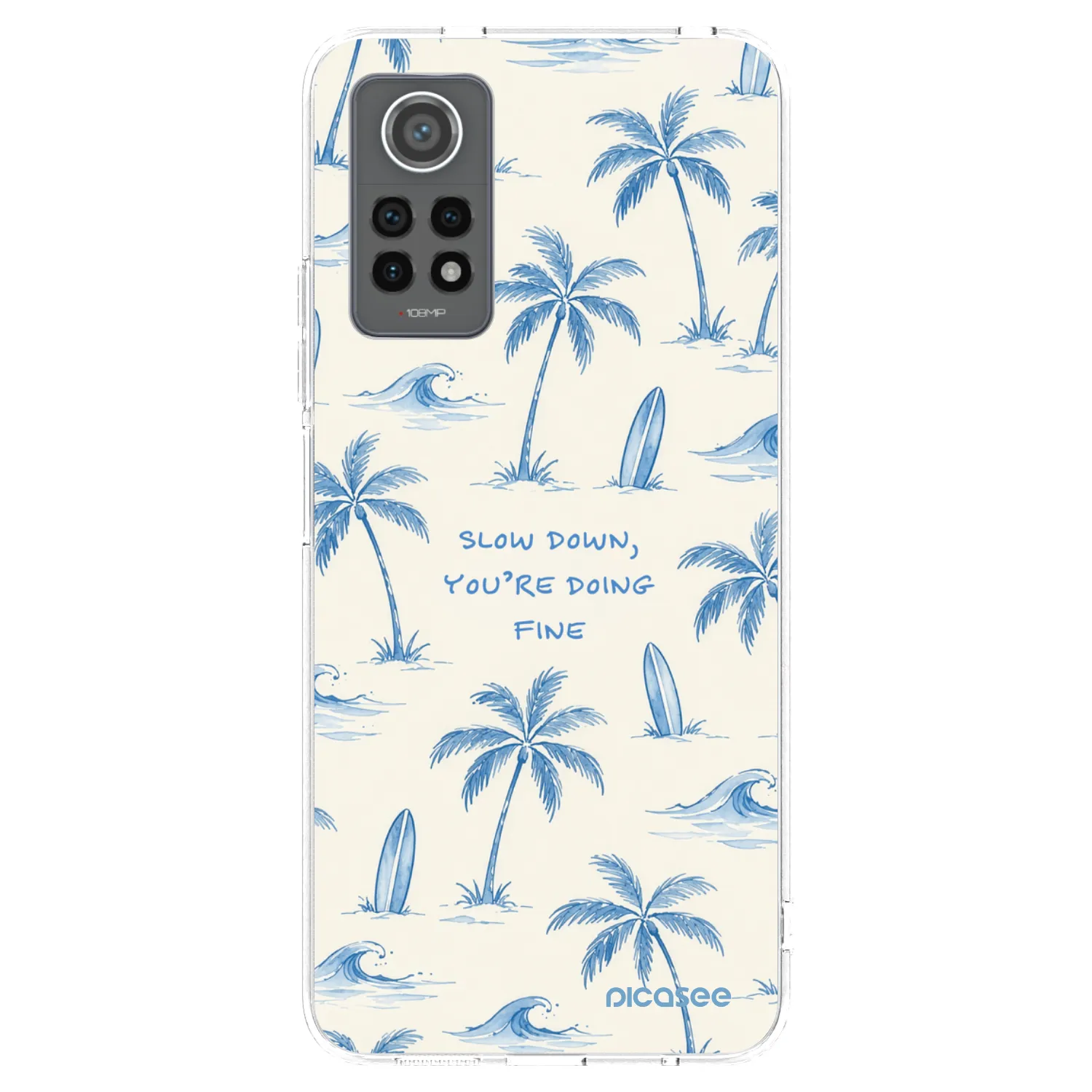 Picasee silikonový průhledný obal pro Xiaomi Redmi Note 12 Pro 4G - Slow Tide