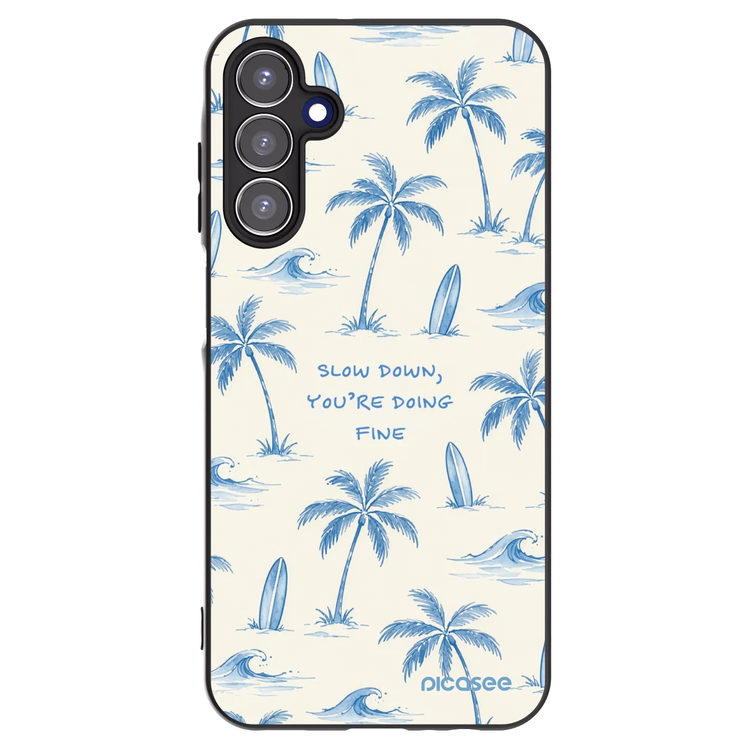 Picasee silikonový černý obal pro Samsung Galaxy A15 A156B 5G - Slow Tide