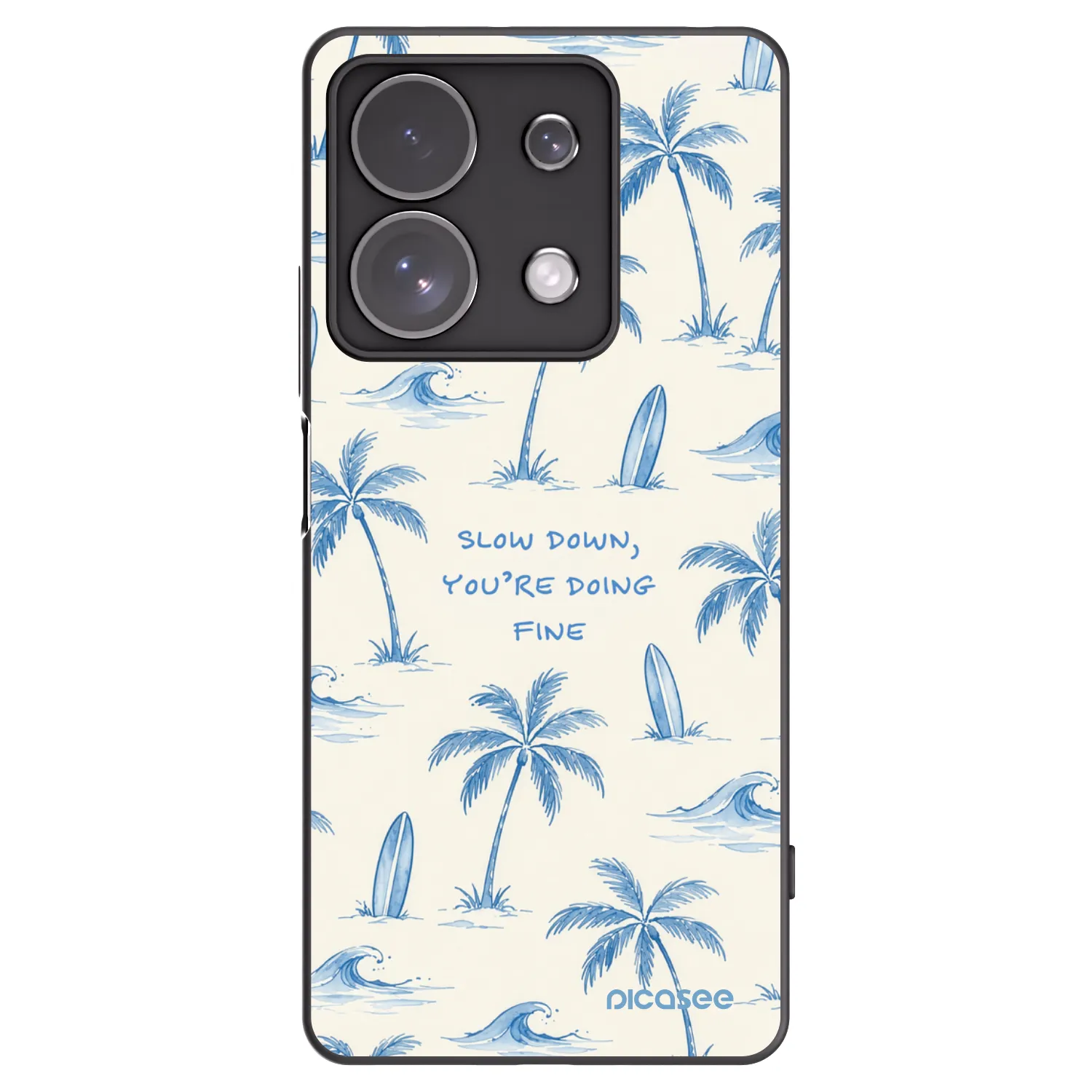 Picasee silikonový černý obal pro Xiaomi Redmi Note 13 Pro 4G - Slow Tide