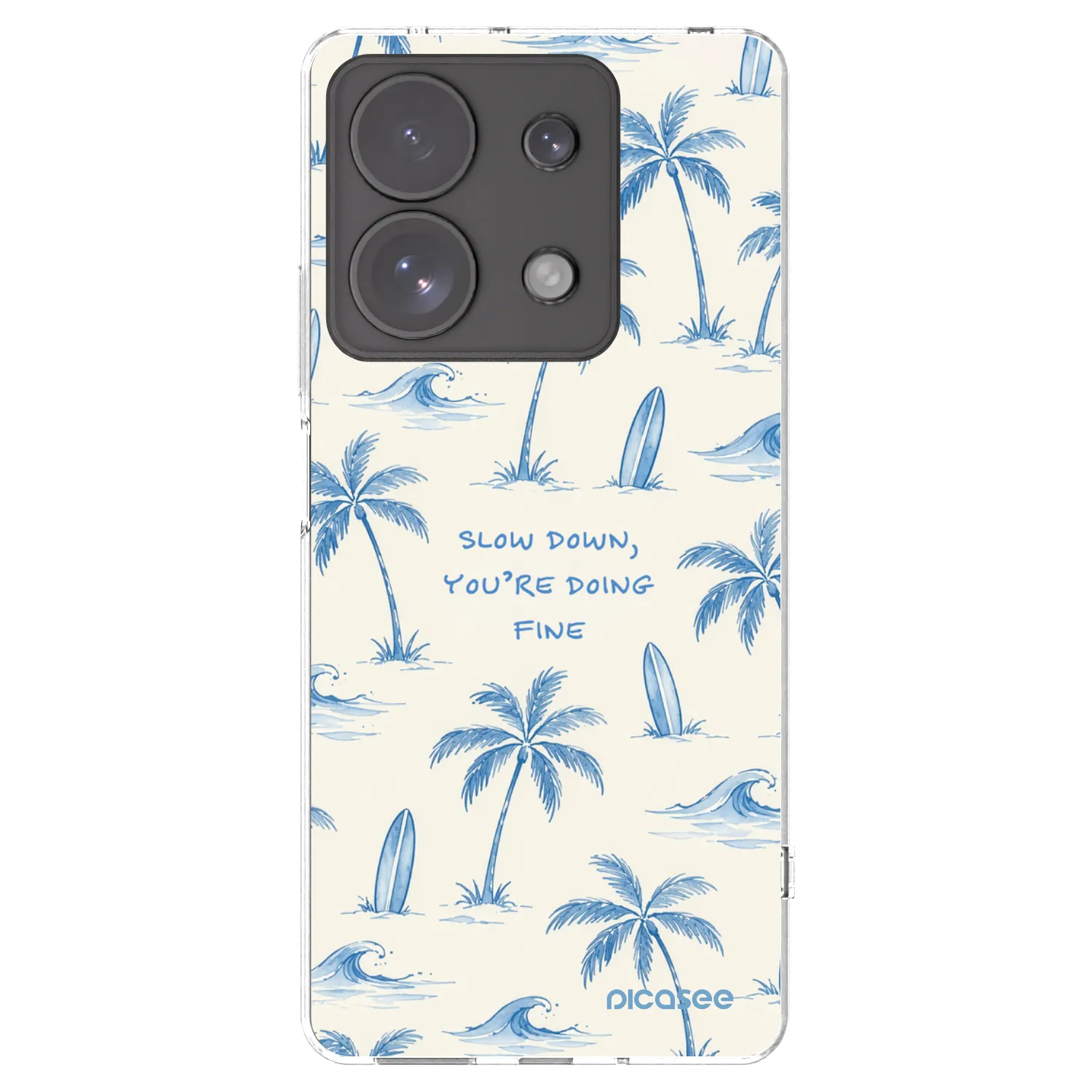 Picasee silikonový průhledný obal pro Xiaomi Redmi Note 13 Pro 4G - Slow Tide
