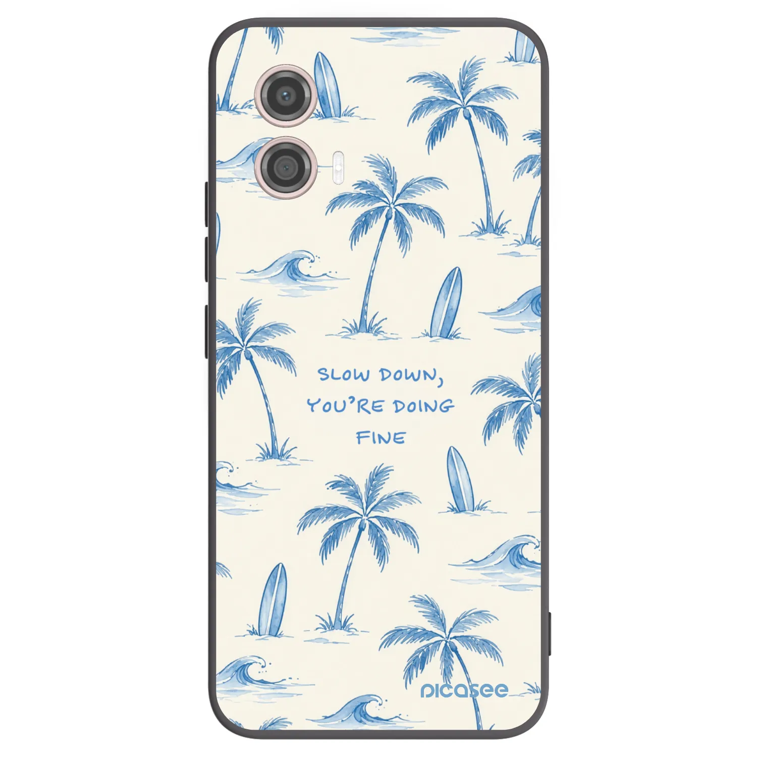 Picasee silikonový černý obal pro Motorola Moto G53 5G - Slow Tide