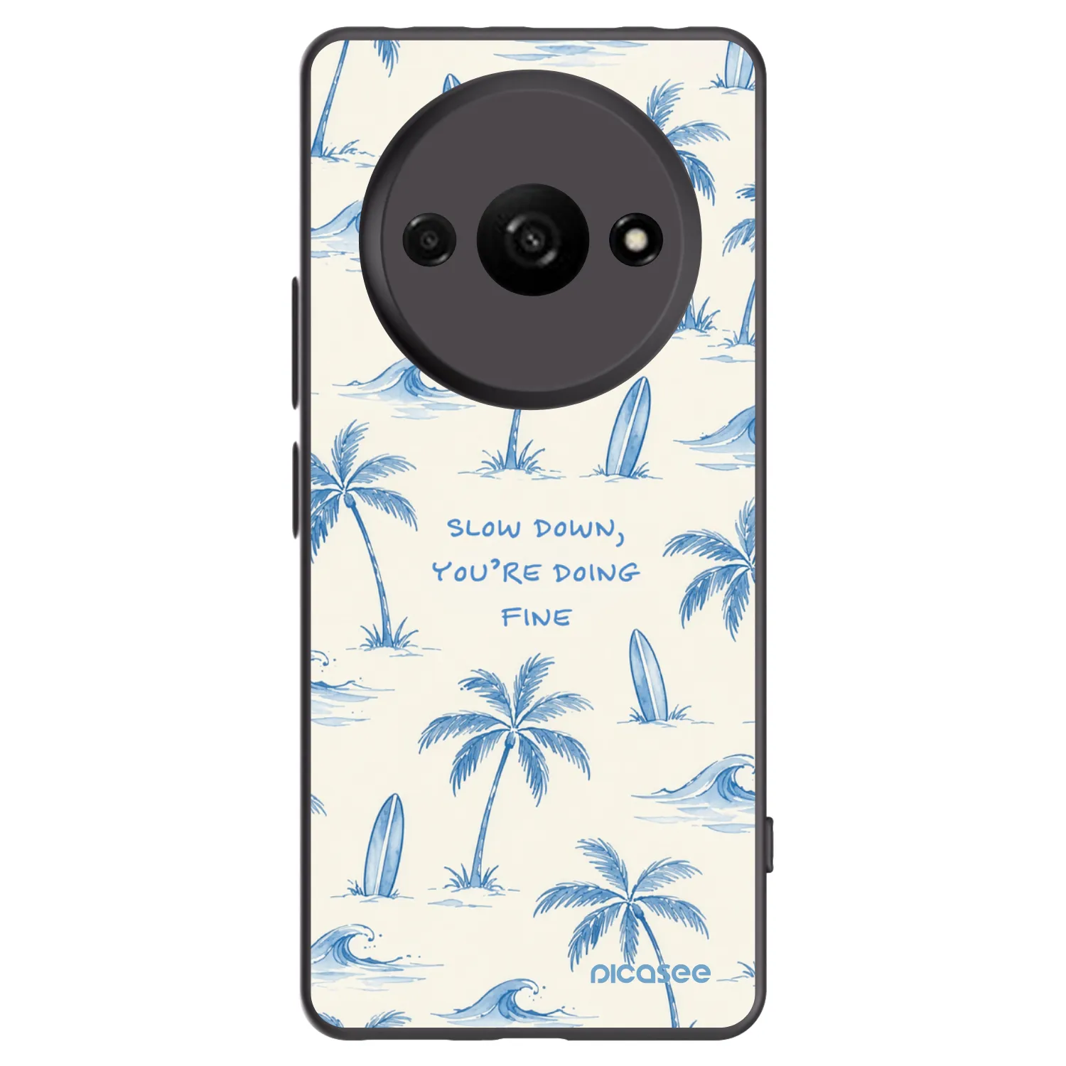 Picasee silikonový černý obal pro Xiaomi Redmi A3 - Slow Tide