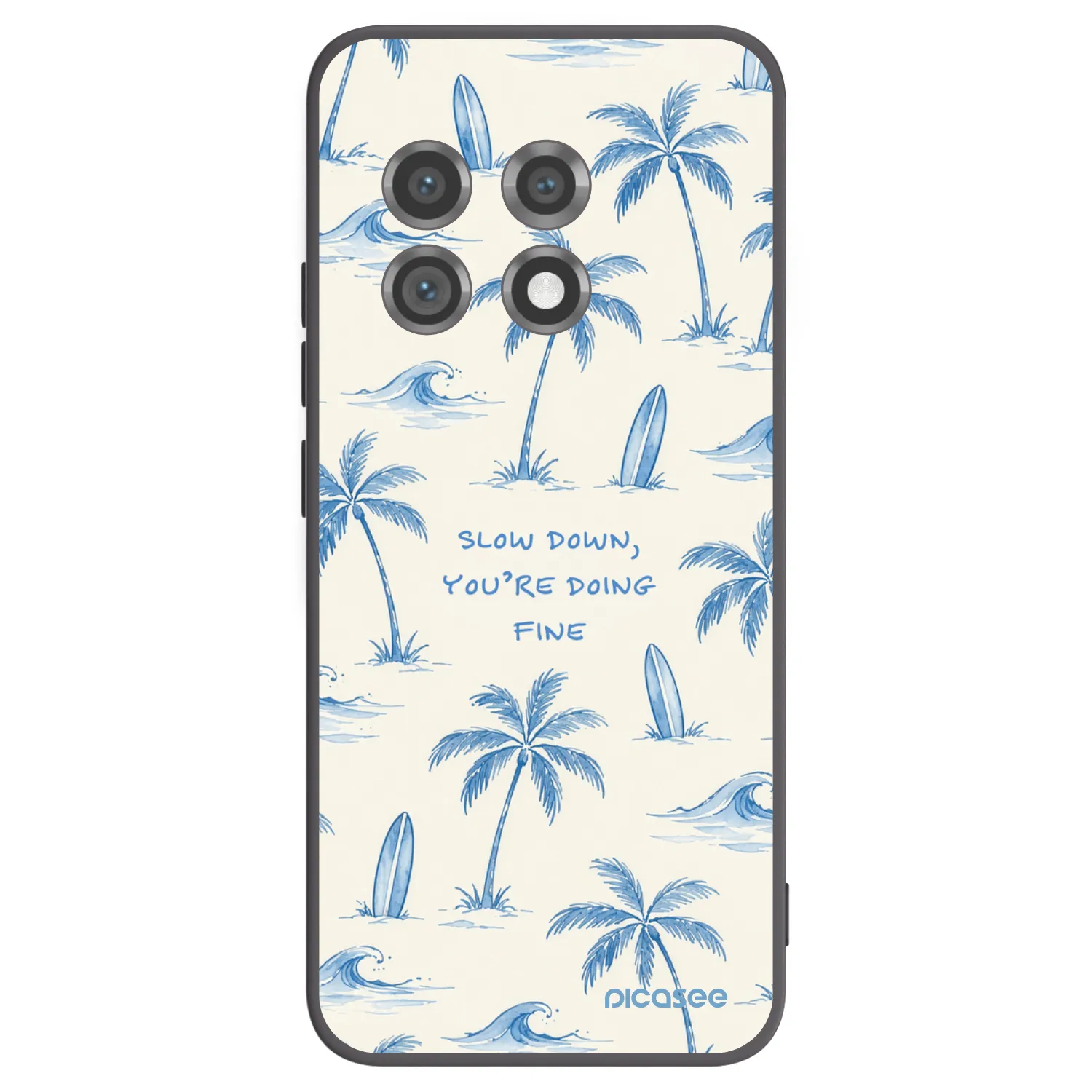Picasee silikonový černý obal pro OnePlus 11 5G - Slow Tide