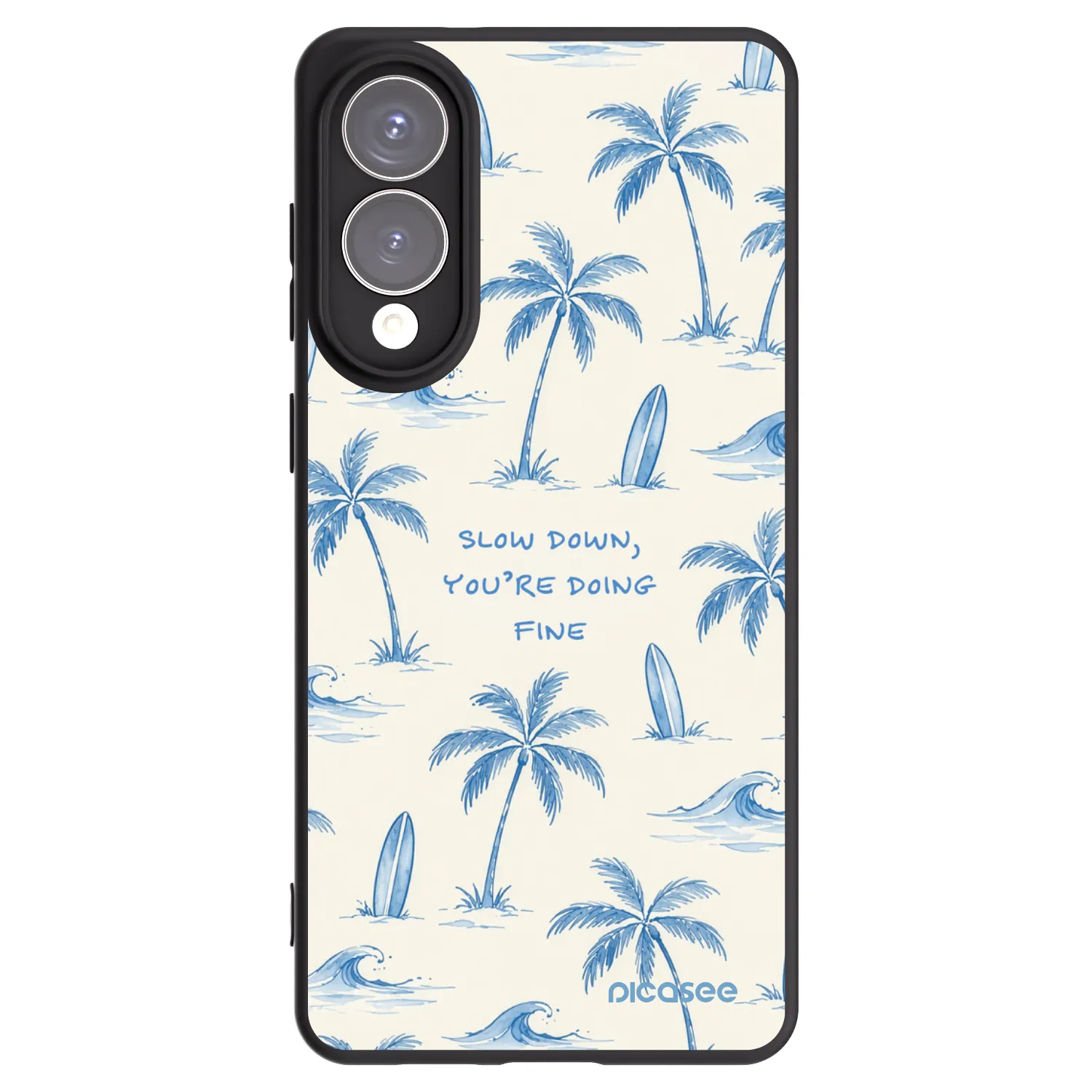Picasee silikonový černý obal pro Samsung Galaxy S25 Edge 5G - Slow Tide