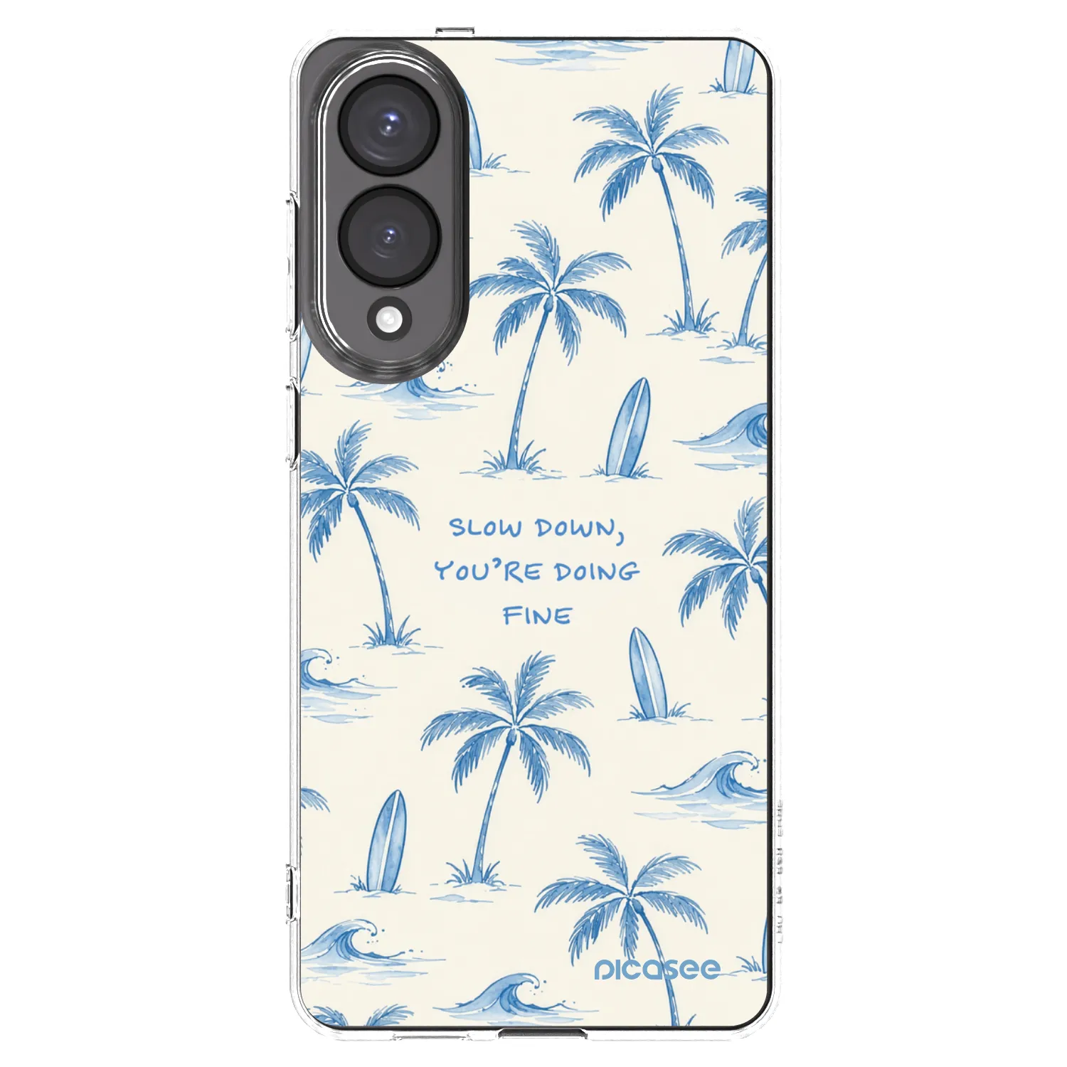 Picasee silikonový průhledný obal pro Samsung Galaxy S25 Edge 5G - Slow Tide