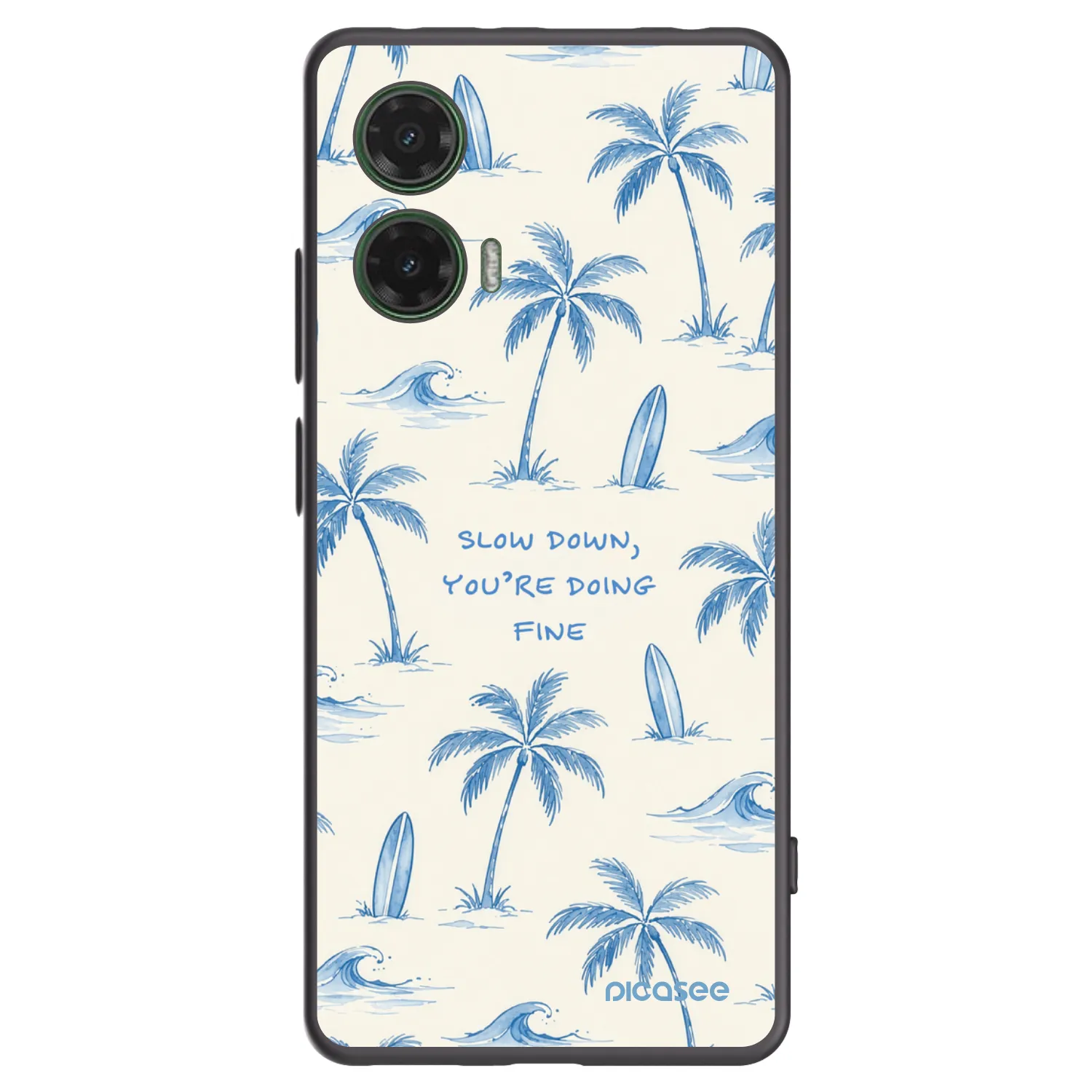 Picasee silikonový černý obal pro Motorola Moto G35 5G - Slow Tide