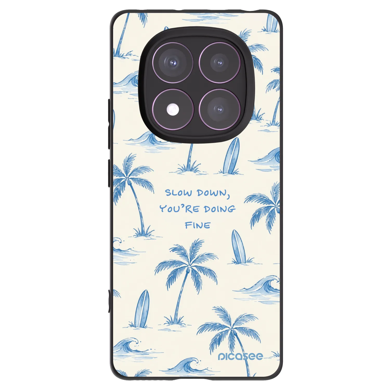 Picasee silikonový černý obal pro Xiaomi Redmi Note 14 Pro 4G - Slow Tide