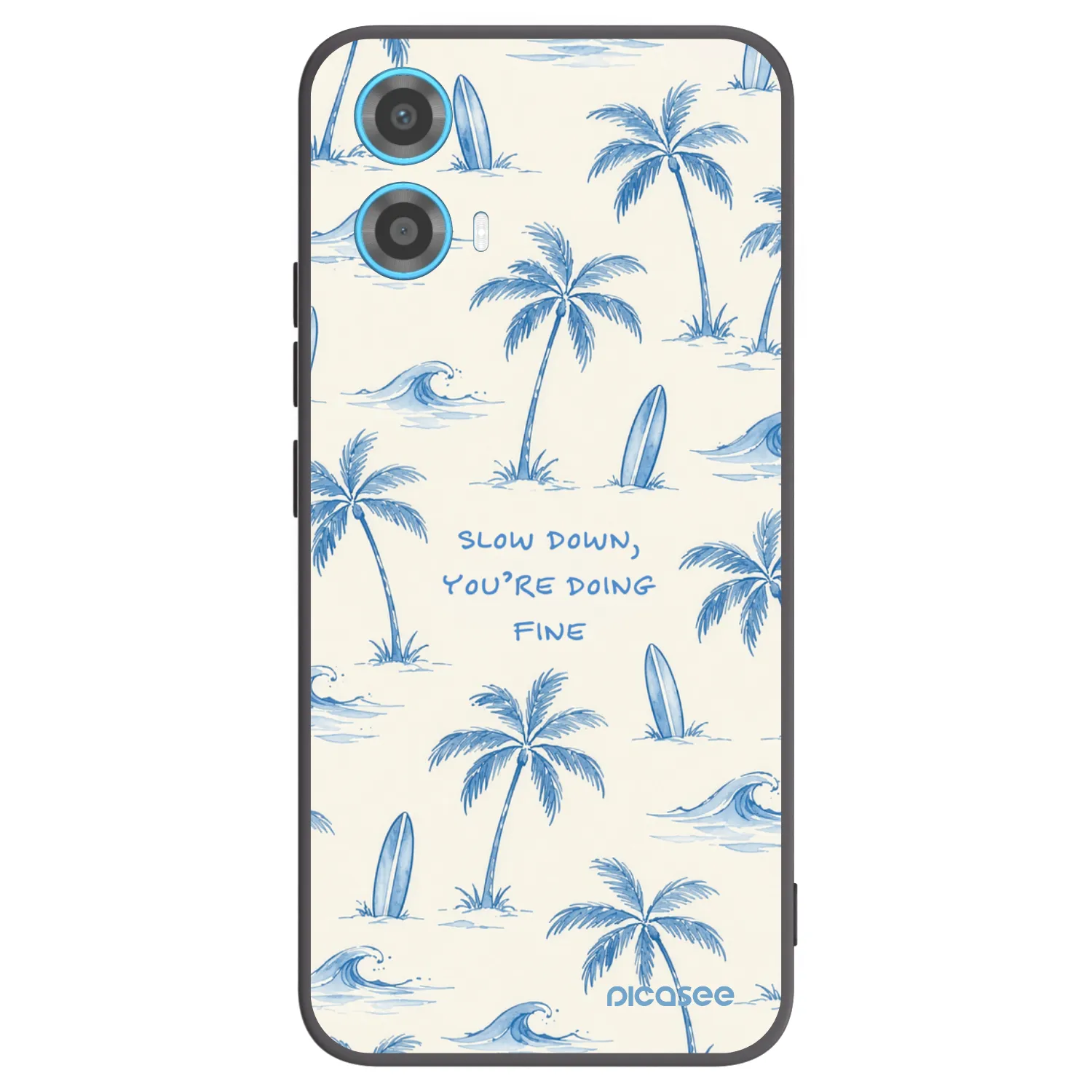Picasee silikonový černý obal pro Motorola Moto G34 5G - Slow Tide