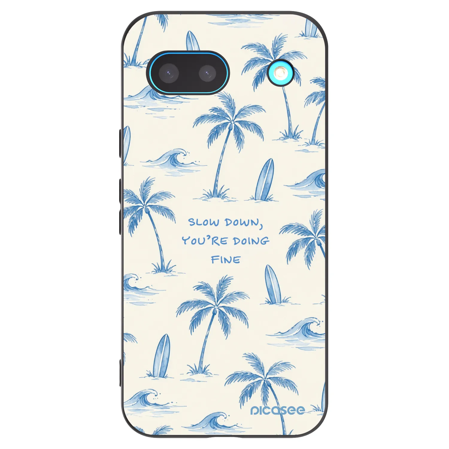 Picasee silikonový černý obal pro Google Pixel 8 - Slow Tide