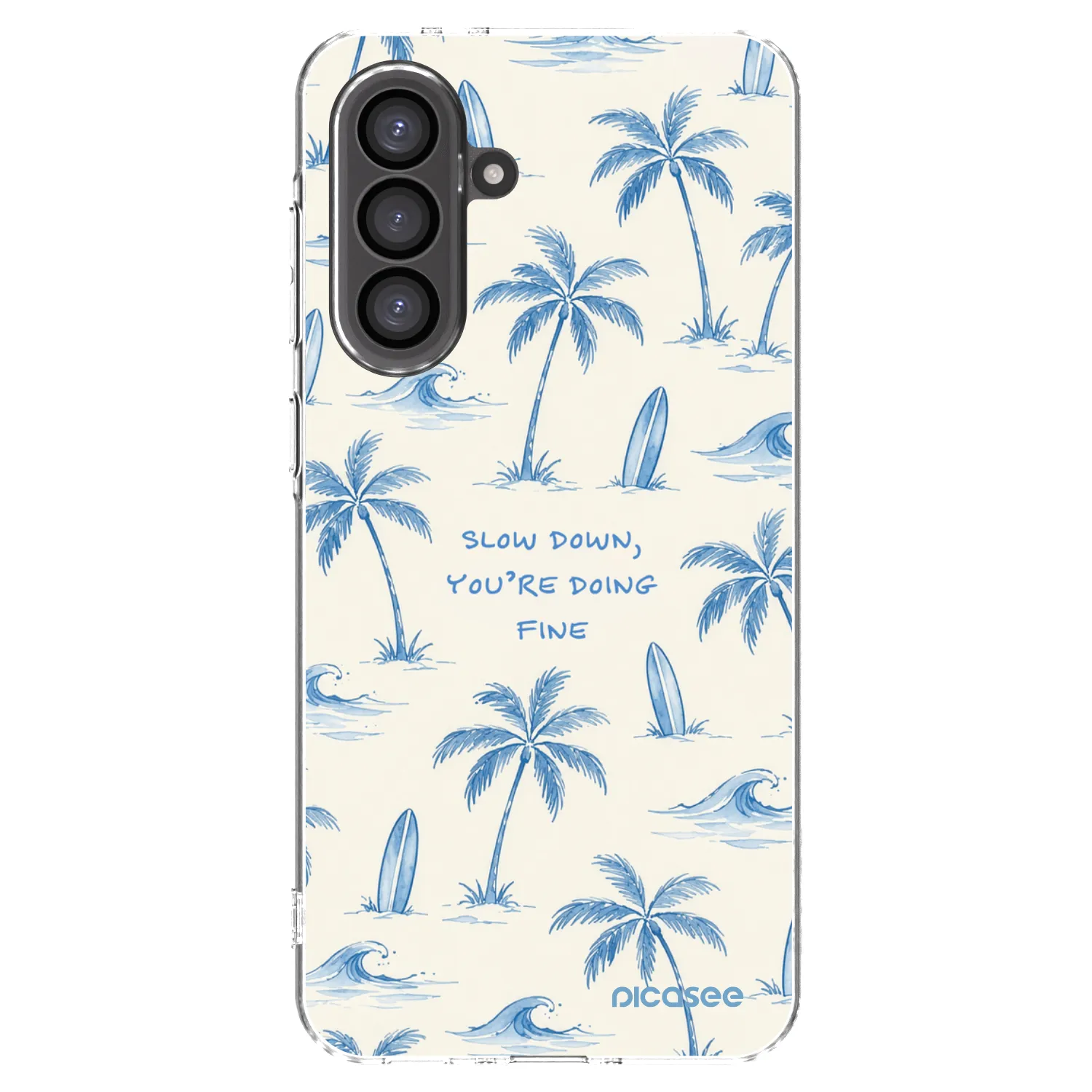 Picasee silikonový průhledný obal pro Samsung Galaxy A56 5G A566B - Slow Tide
