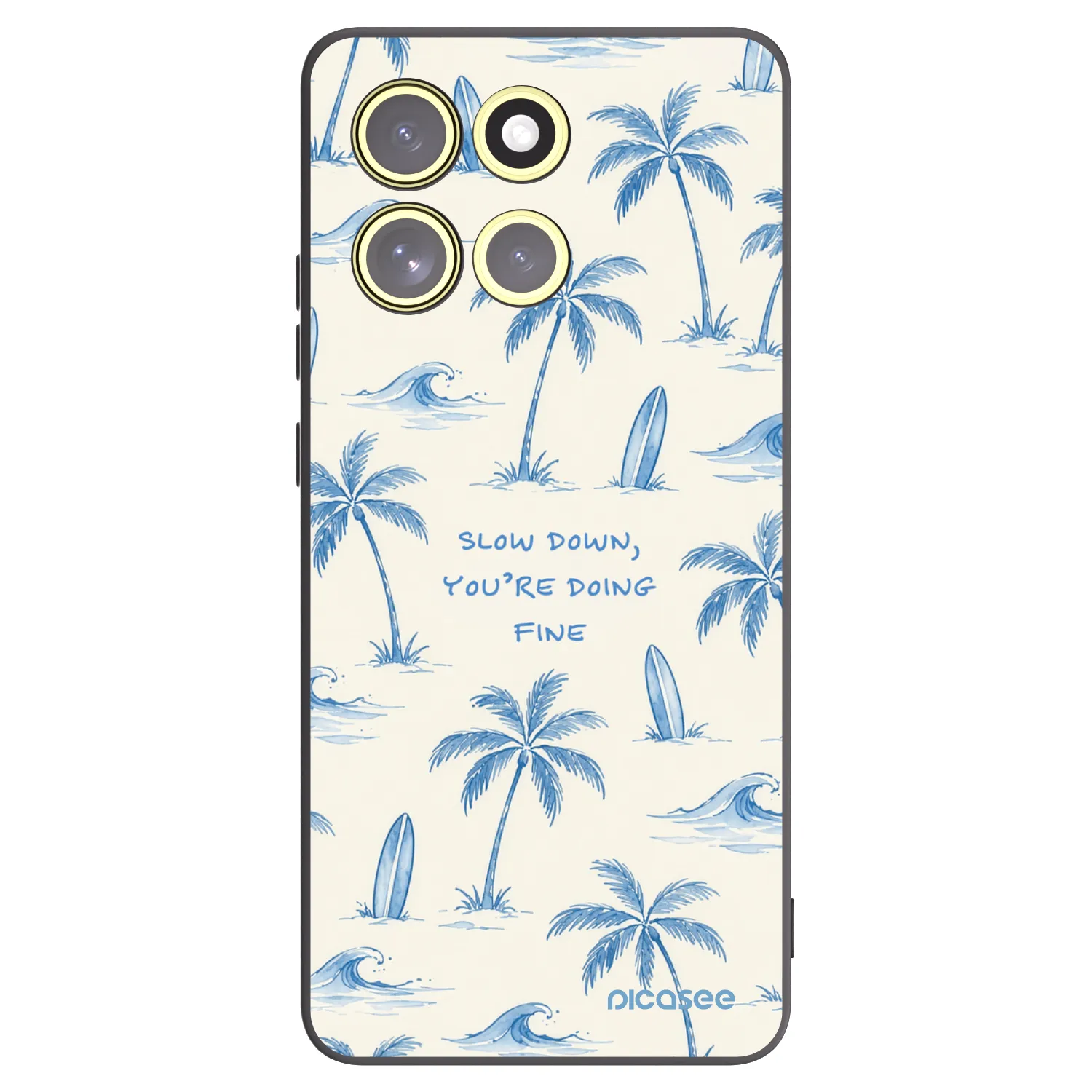 Picasee silikonový černý obal pro Motorola Moto G86 Power 5G - Slow Tide