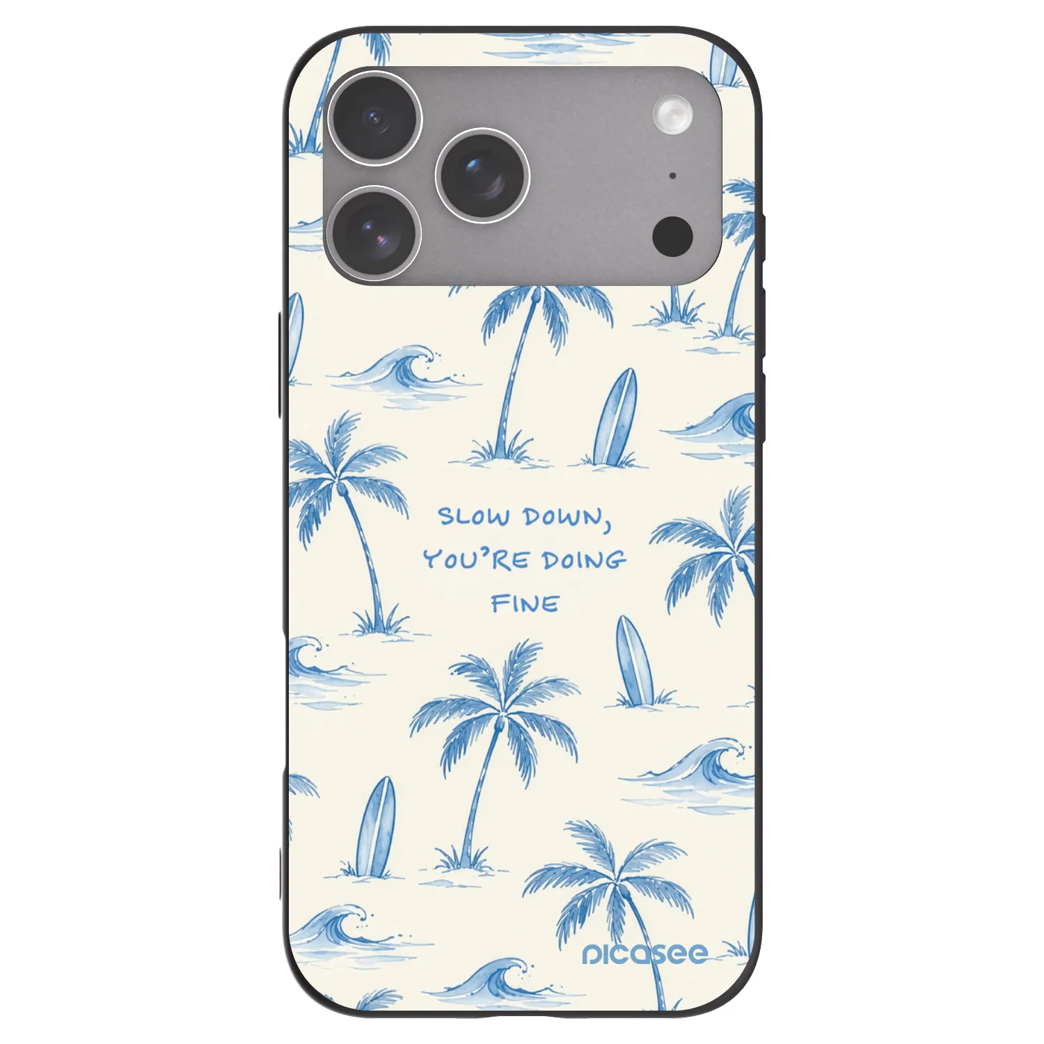 Picasee silikonový černý obal pro Apple iPhone 18 Pro Max - Slow Tide