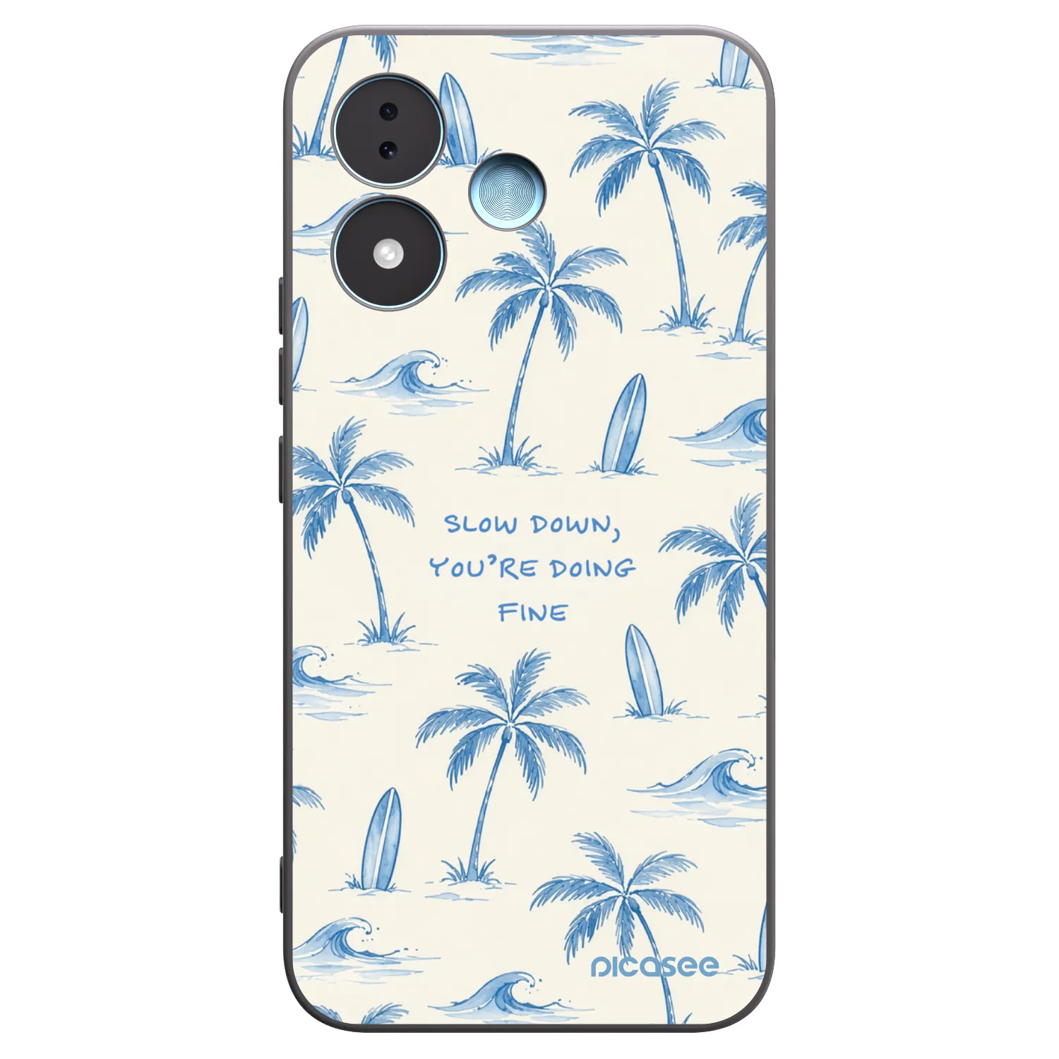 Picasee silikonový černý obal pro Xiaomi Redmi Note 17 5G - Slow Tide