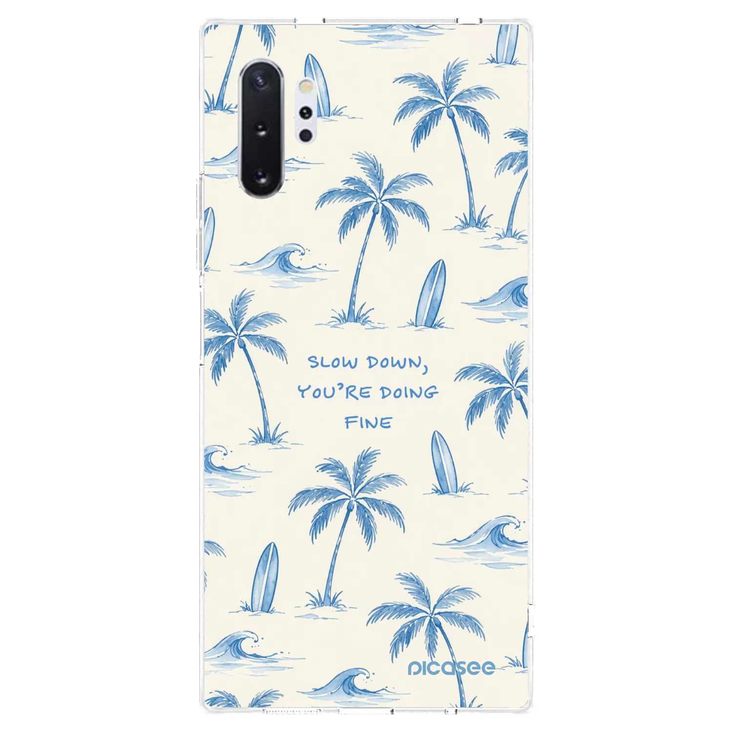 Picasee silikonový průhledný obal pro Samsung Galaxy Note 10+ N975F - Slow Tide
