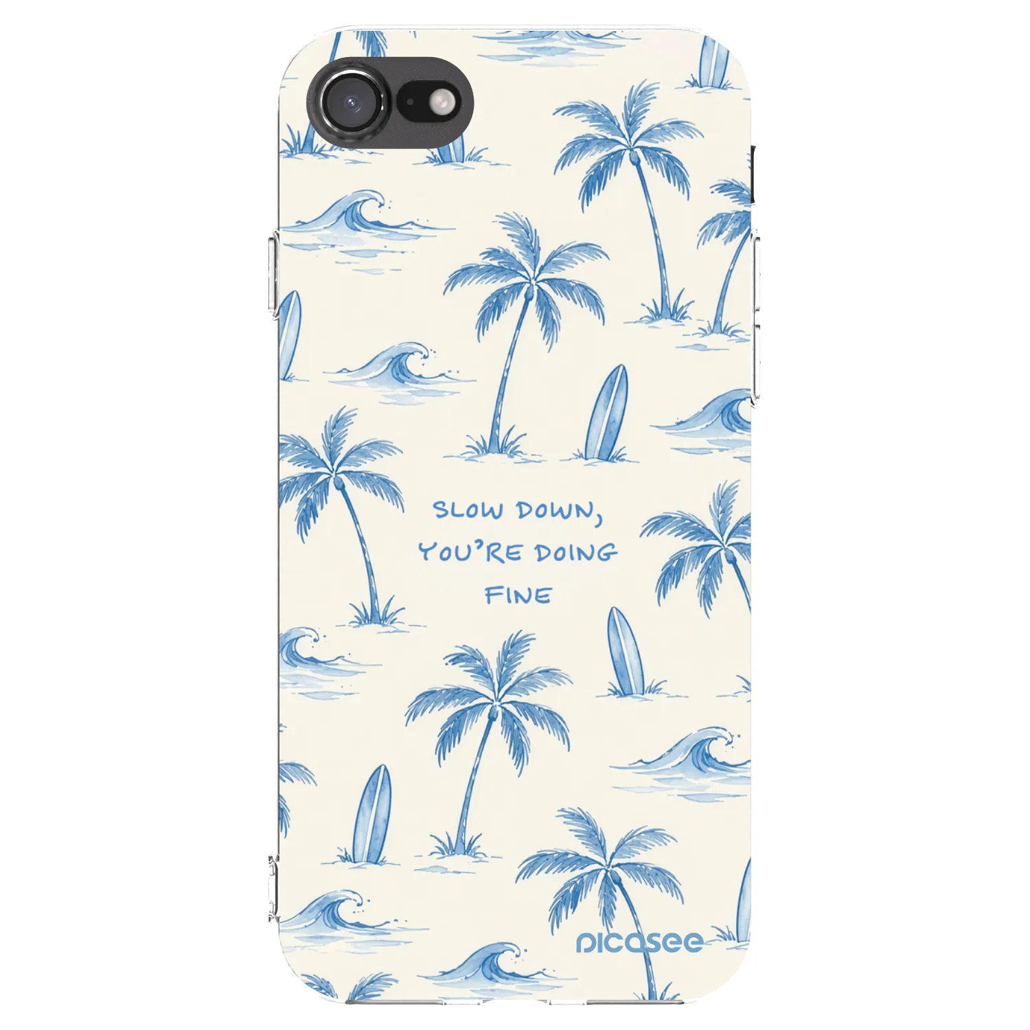 Picasee silikonový průhledný obal pro Apple iPhone 8 - Slow Tide