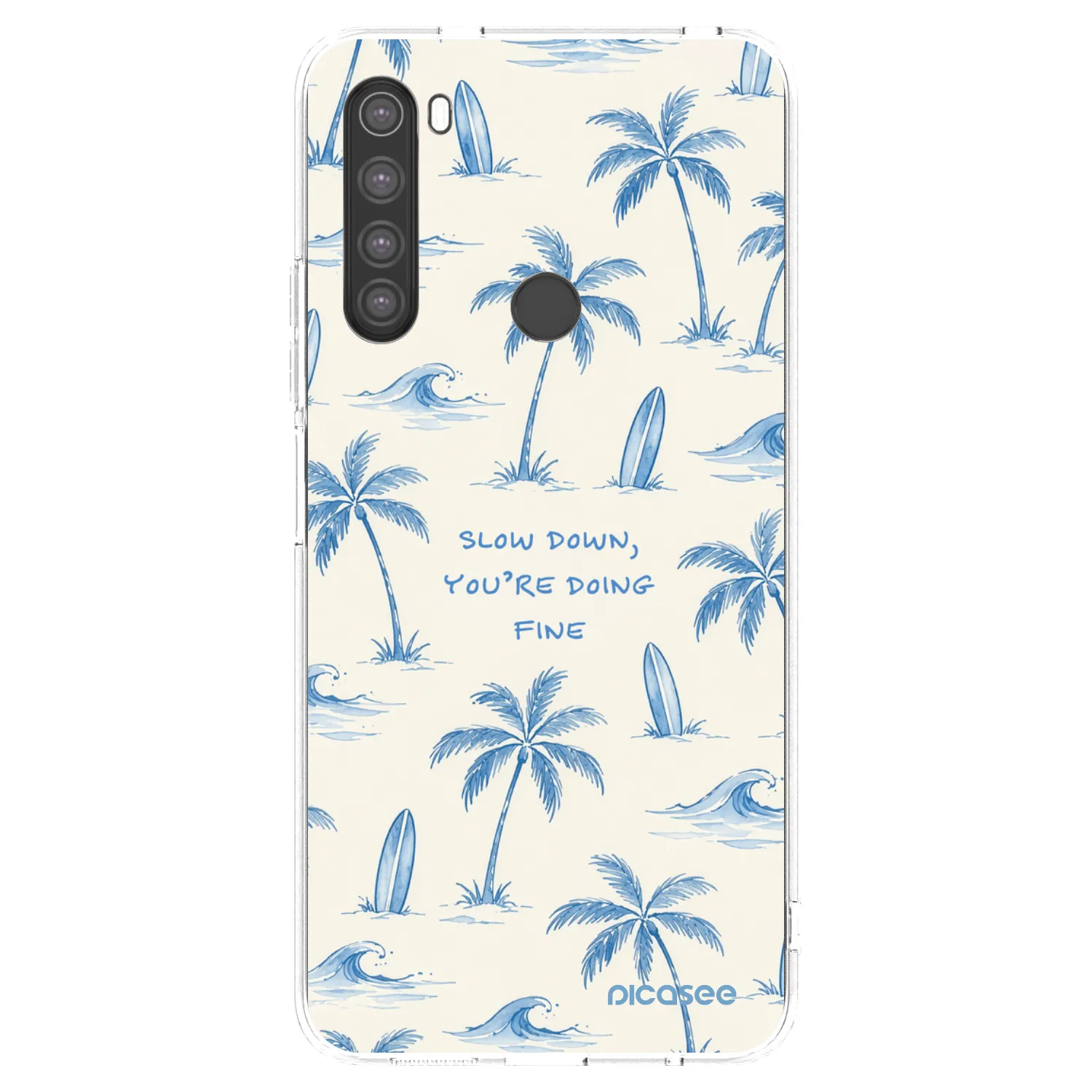 Picasee silikonový průhledný obal pro Xiaomi Redmi Note 8 - Slow Tide